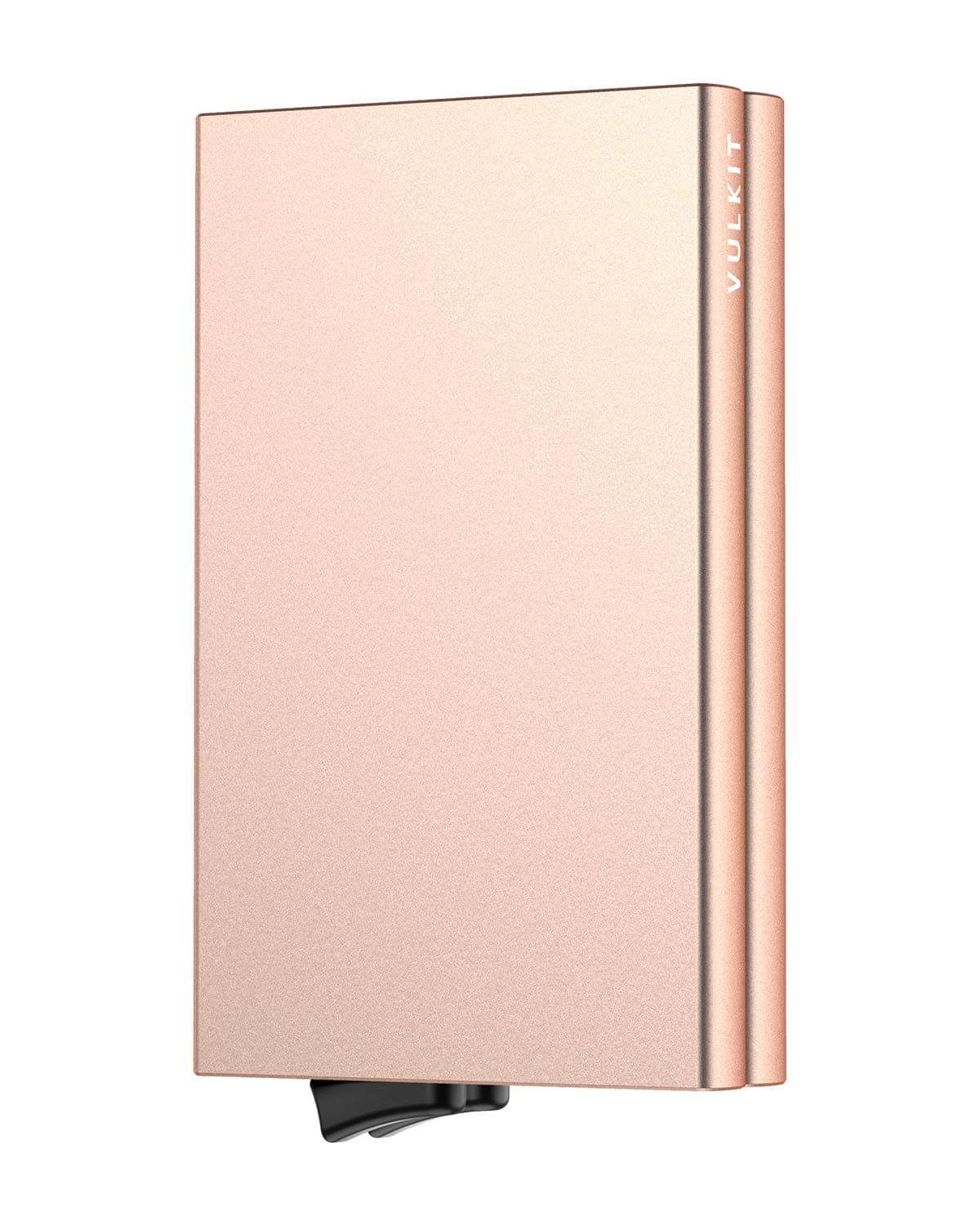 VULKIT ポップアップ財布 スリム ミニマリスト クレジットカードホルダー メンズ RFIDブロック ミニメタルケース (シャンパン)