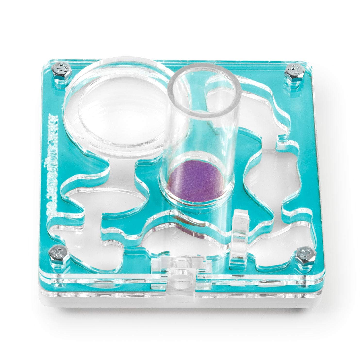 AntHouse - NaturColor Acrylic Ant Farm 10x10x1,5cm - Sponge with Deposit (Sky Blue)