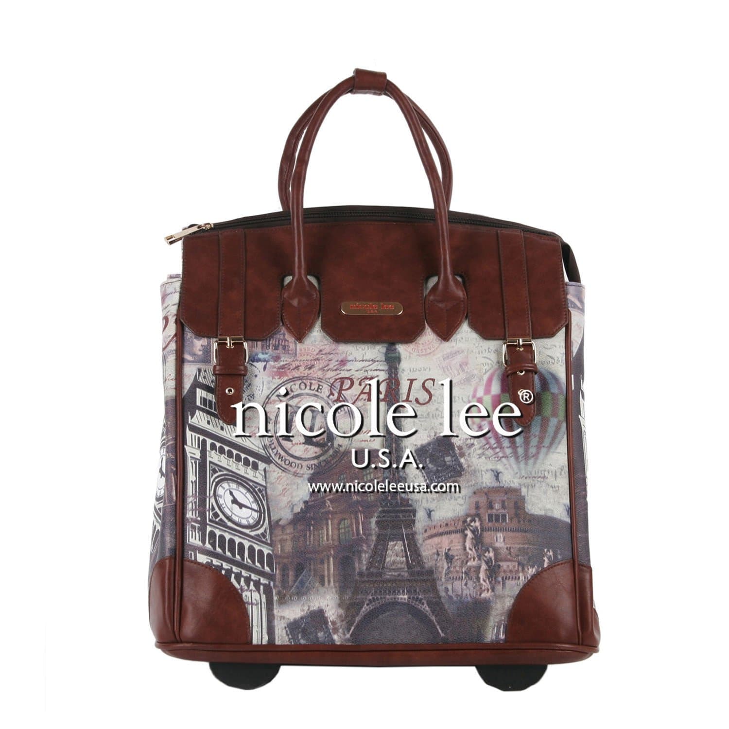 Nicole Lee Fiona Rolling Business Tote, Paris, One Size