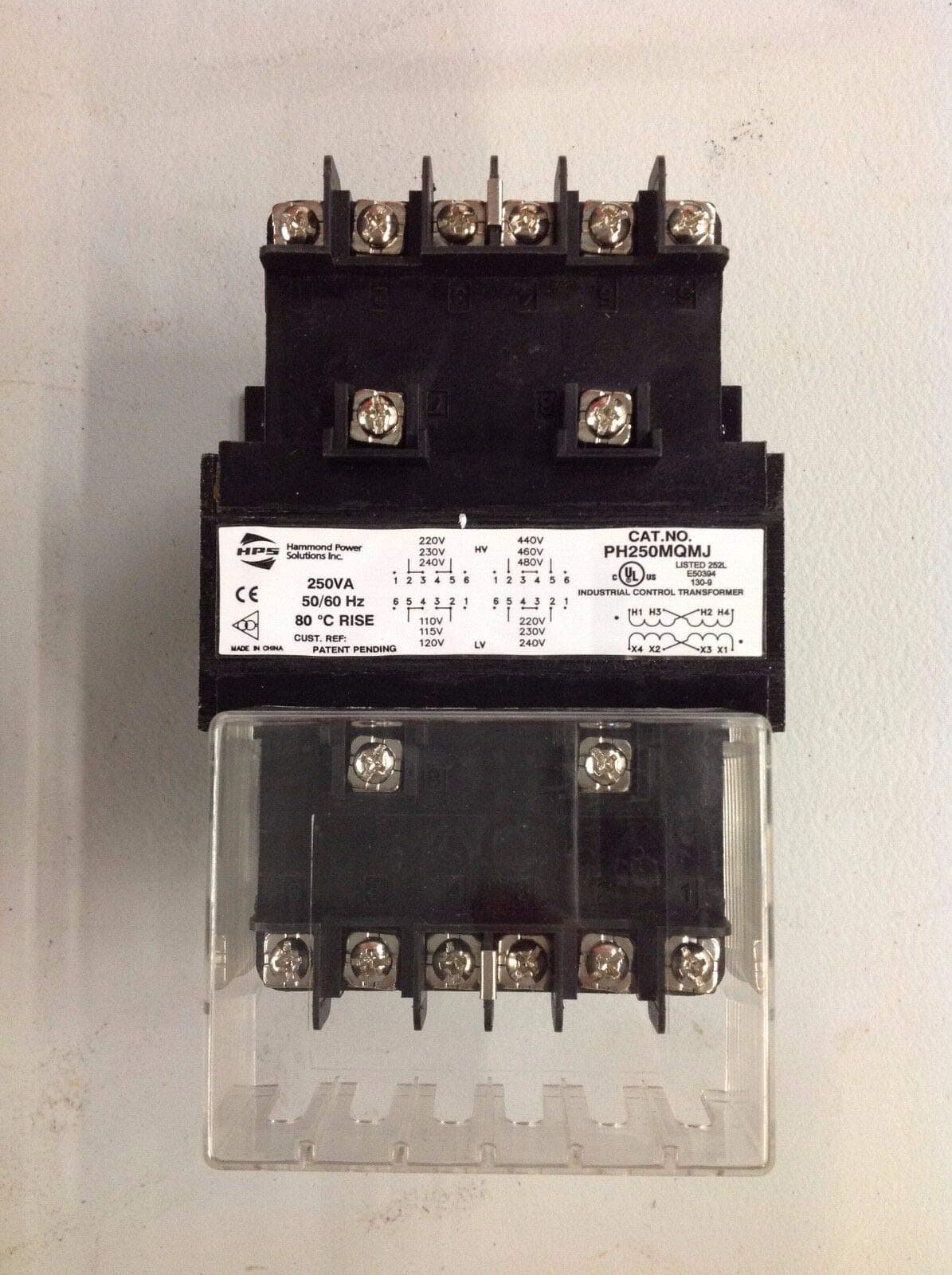 Hammond Power Solutions Inc. Transformer PH250MQMJ 250VA 50/60Hz 80 °C Rise