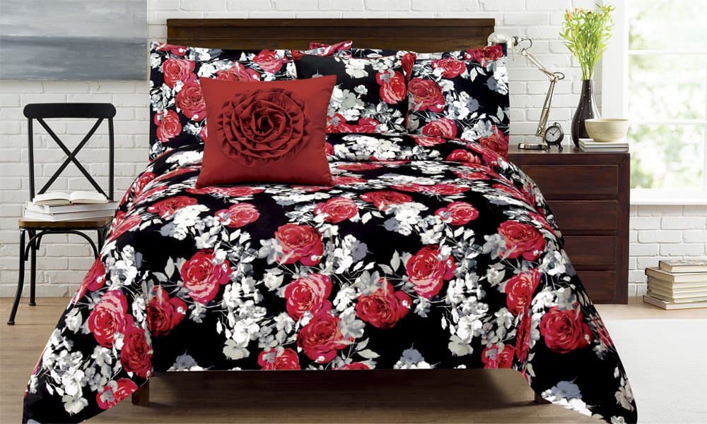 Mytex Home Fashions American Beauty 5Pc Microfiber Comforter Set - Queen