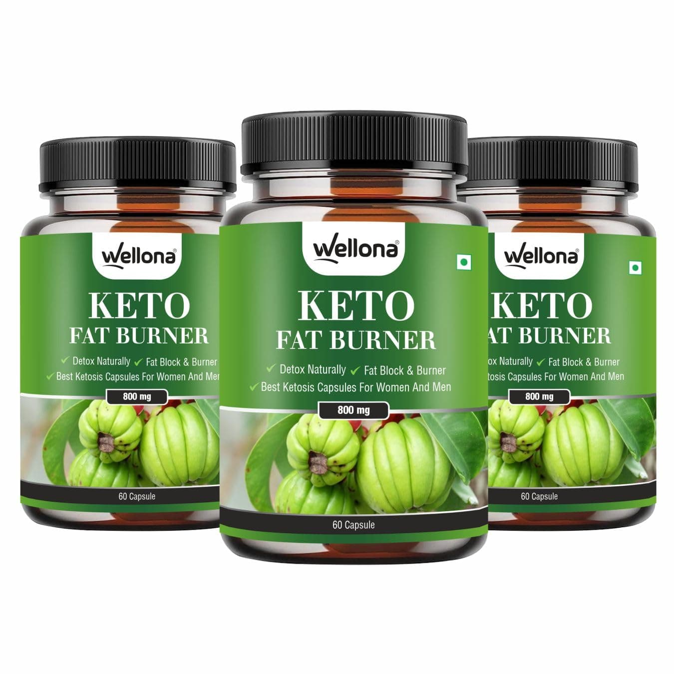 Keto Fat Burner 60 Capsules 800Mg | Weight Loss Supplement With Garcinia Cambogia, Green Coffee Beans Green Tea Extract Metabolism Booster, Arm, Thighs, Belly Fat Burner For Men & Women