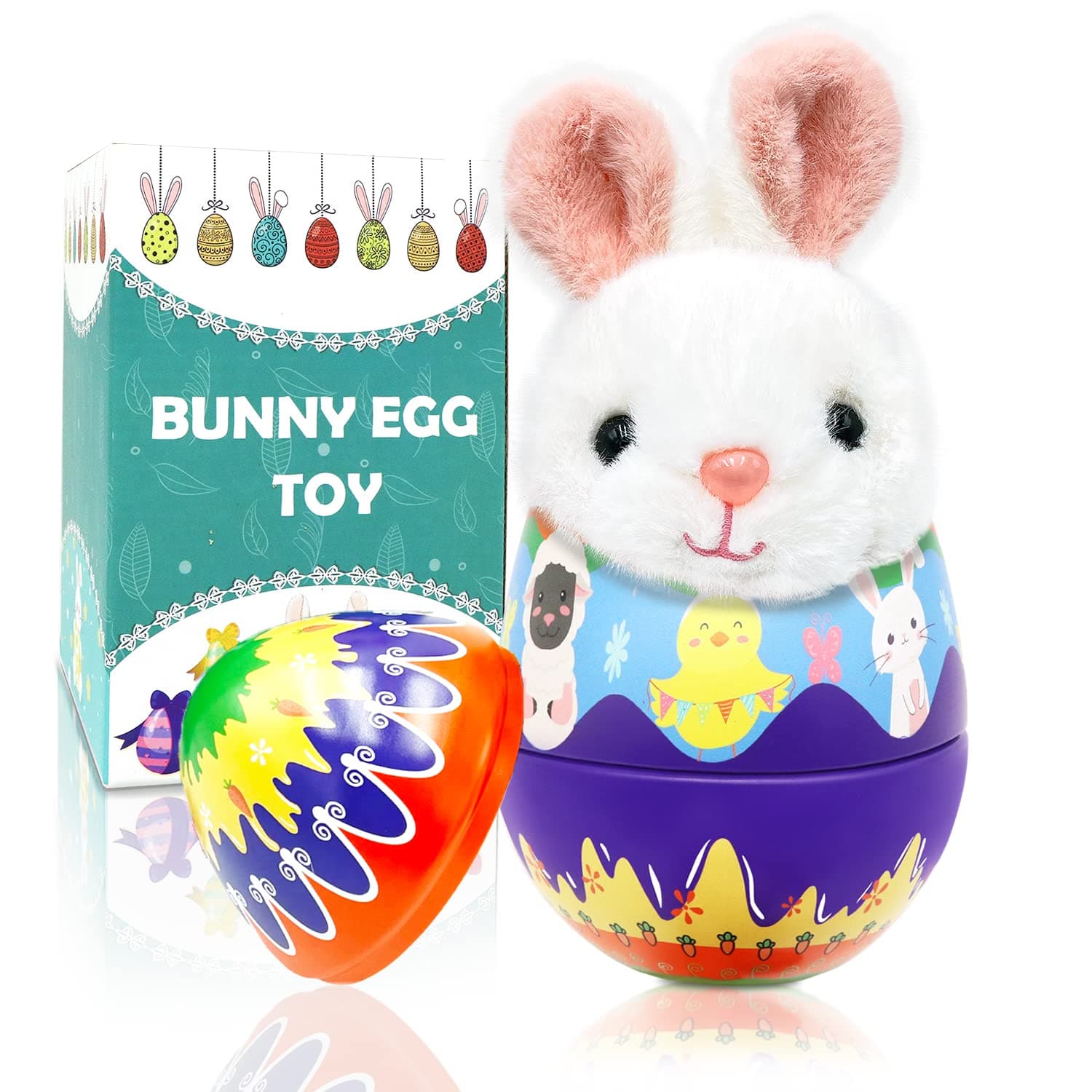 Bunny Egg Toy, a Fun Rabbit Gift, The Egg is Pre-Loaded with This Cute Plush Rabbit Toy.