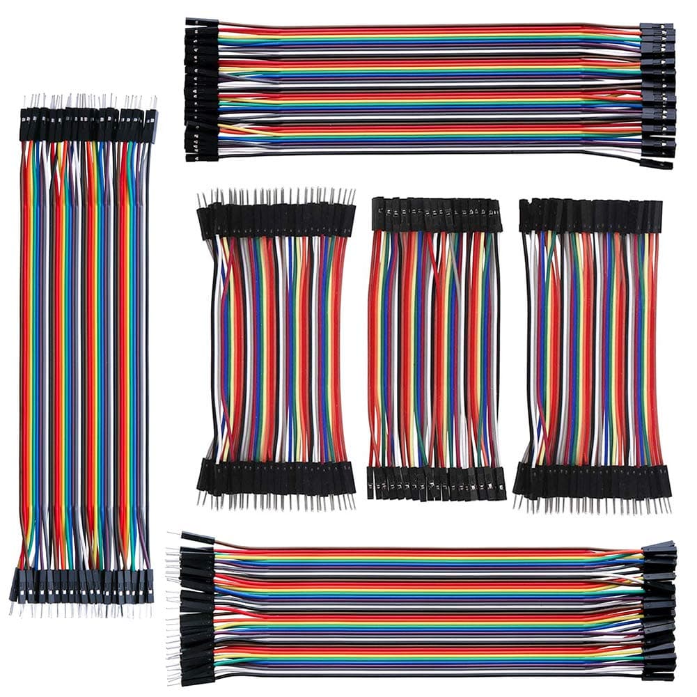 240pcs Solderless Breadboard Jumper Wires - Male, Female & Male to Female, 3x10cm & 3x20cm for Arduino