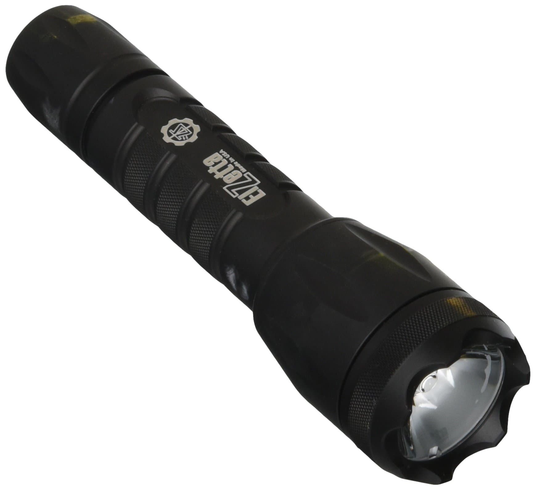 ElzettaB331 Bravo 2-Cell Flashlight with Crenellated Bezel Ring, High Output AVS Head, Rotary Tailcap