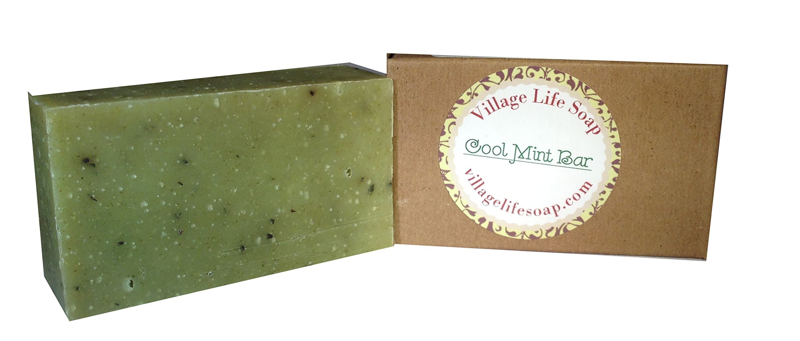 Village Life Soap Organic"Cool Mint" Soap Bar 2 Bars