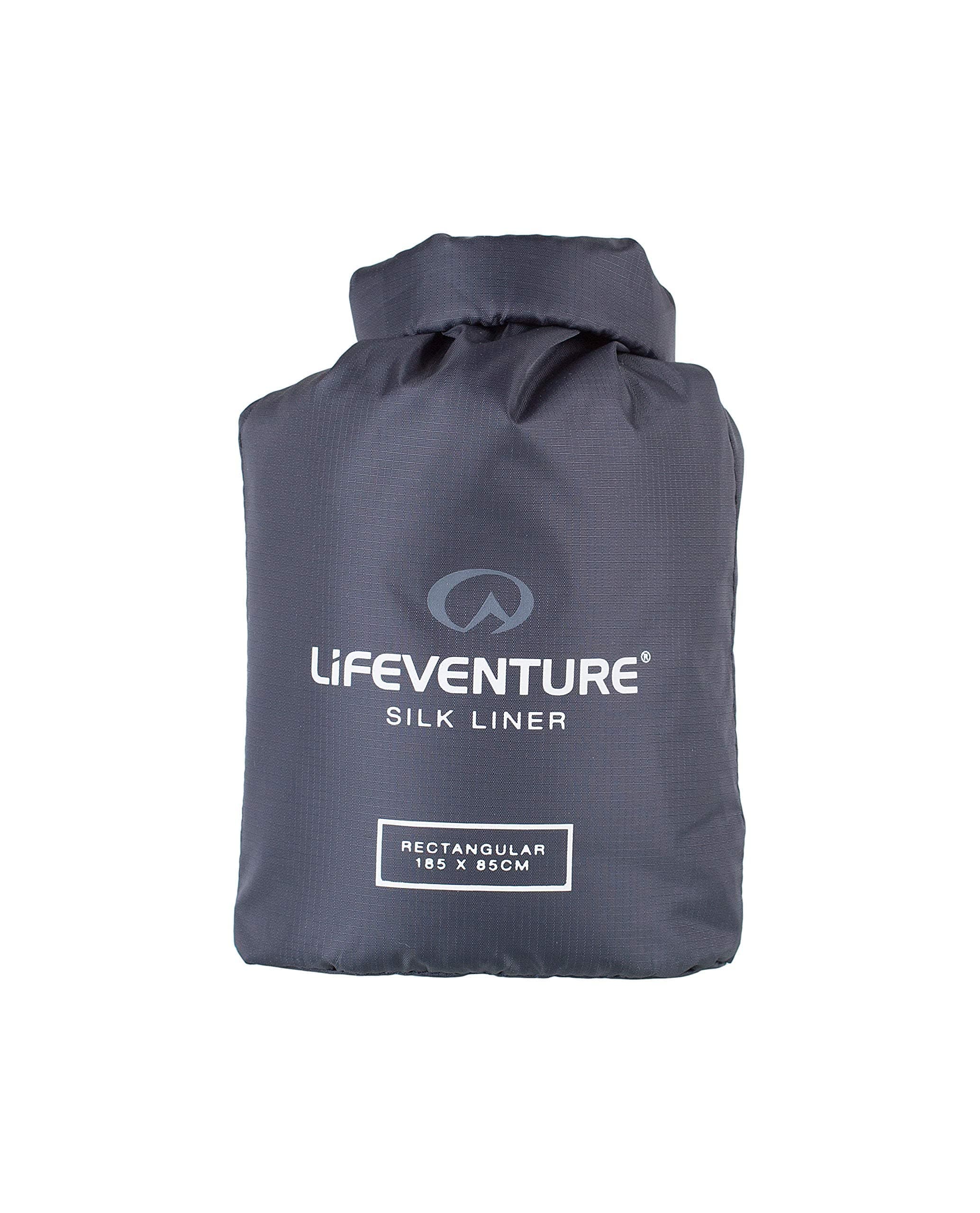 Lifeventure Silk Sleeping Bag Liner Lightweight Travel and Camping Sheet to Use Alone or to Add Warmth to Sleeping Bag