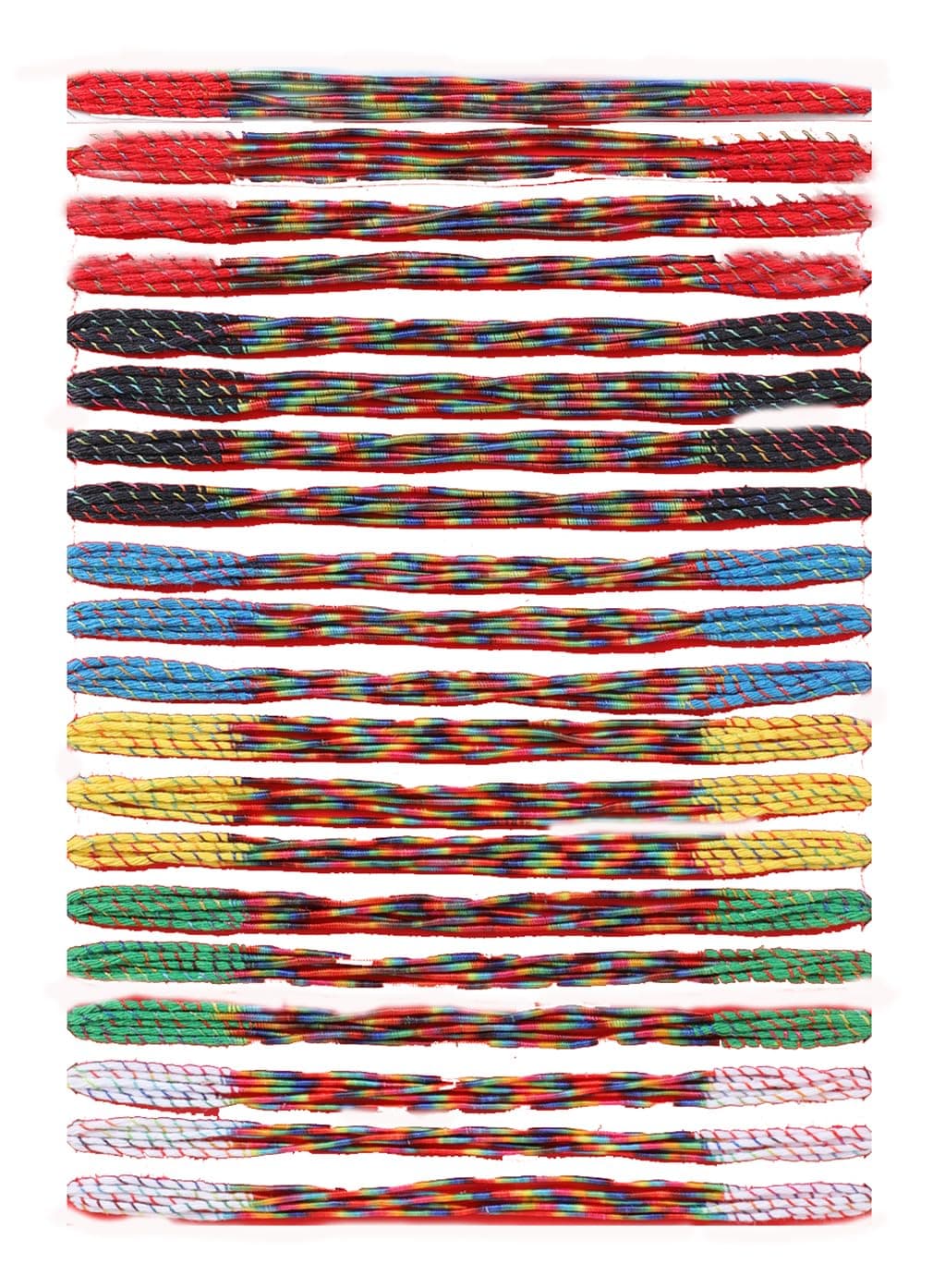 100 Pieces Handmade Braided Bracelets Assorted Colors Thread Friendship Bracelet Wristband Anklet Lucky Bracelet Couple Bangle