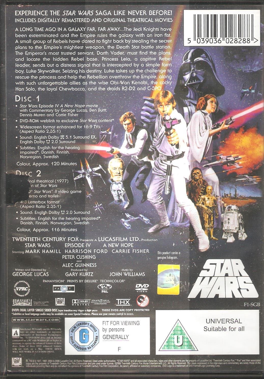 Star Wars IV: A New Hope (Limited Edition) [DVD]