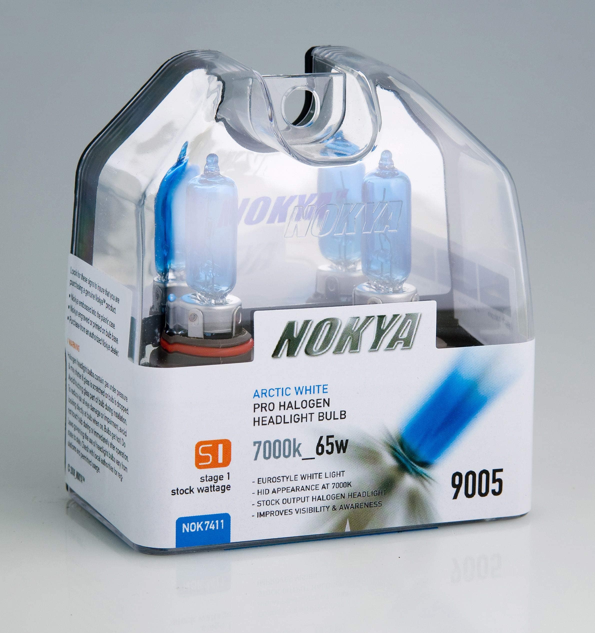Nokya 9005/HB3 Headlight Bulbs - Arctic White 7000K 65W (Stage 1)