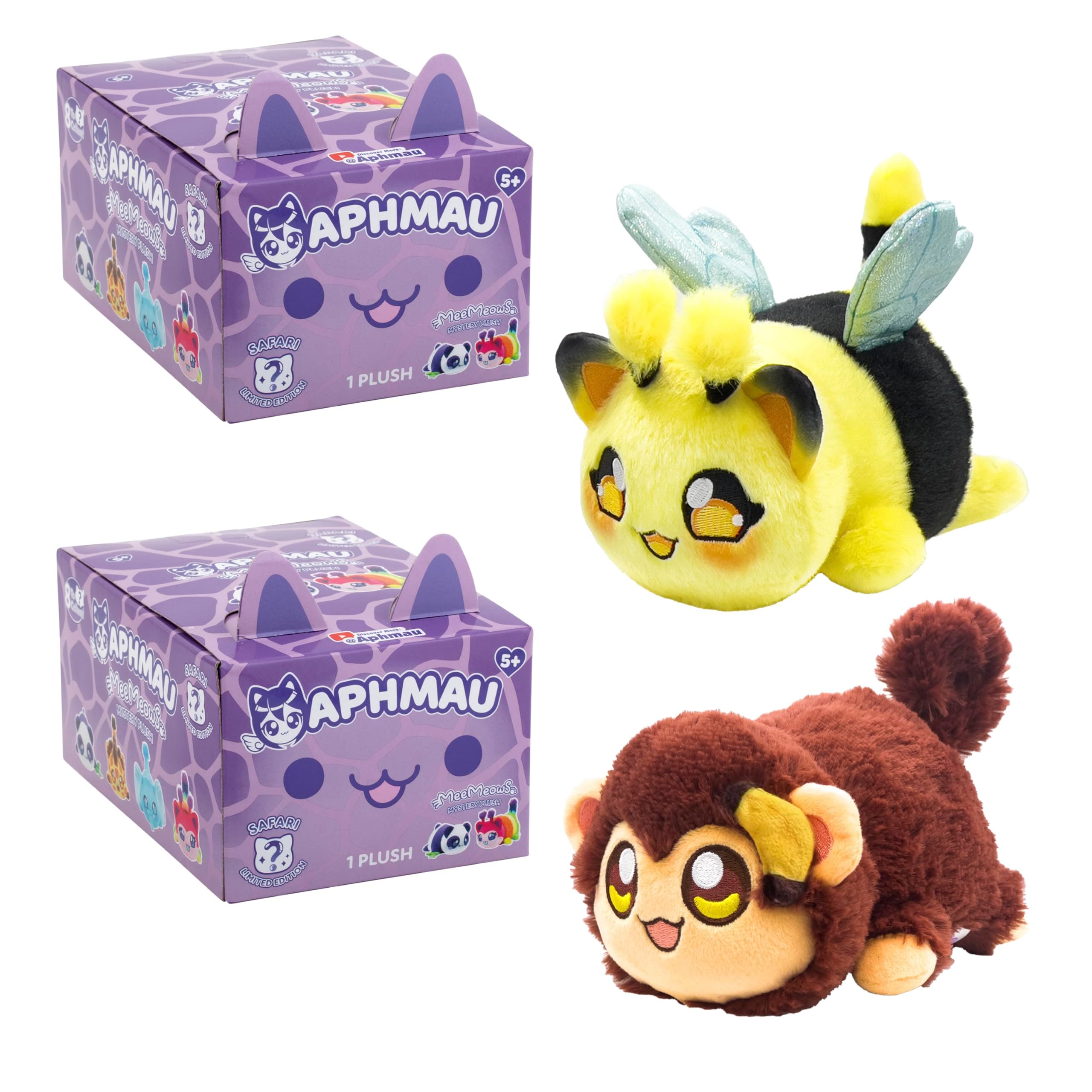 Aphmau ミステリーぬいぐるみ - 6インチ - サファリ - 2パックセット