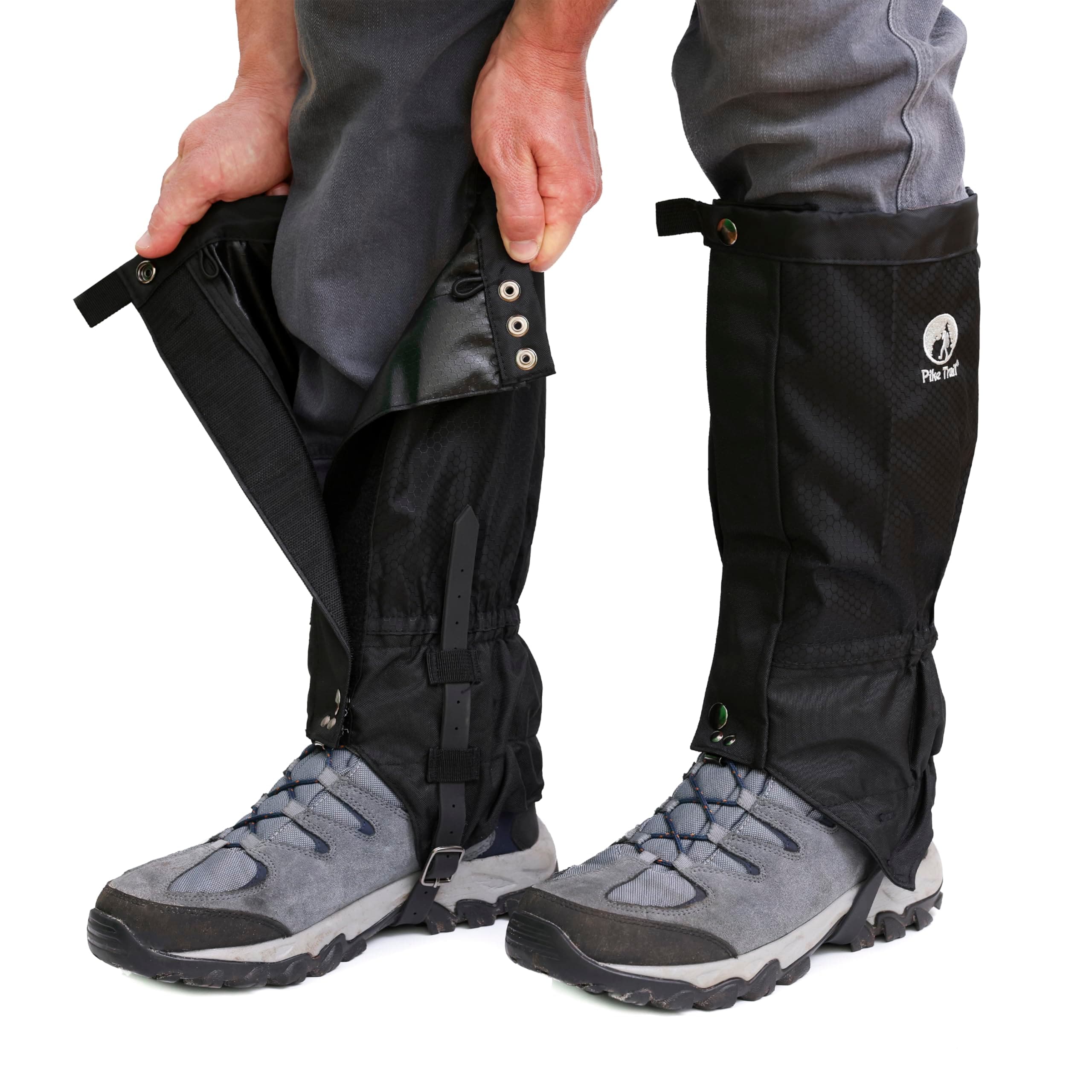 Adjustable Leg Gaiters - Lightweight, Waterproof - Leg Guards for Men & Women - Hiking Essentials Ideal for Hunting, Trekking & Fishing - 1 Pair