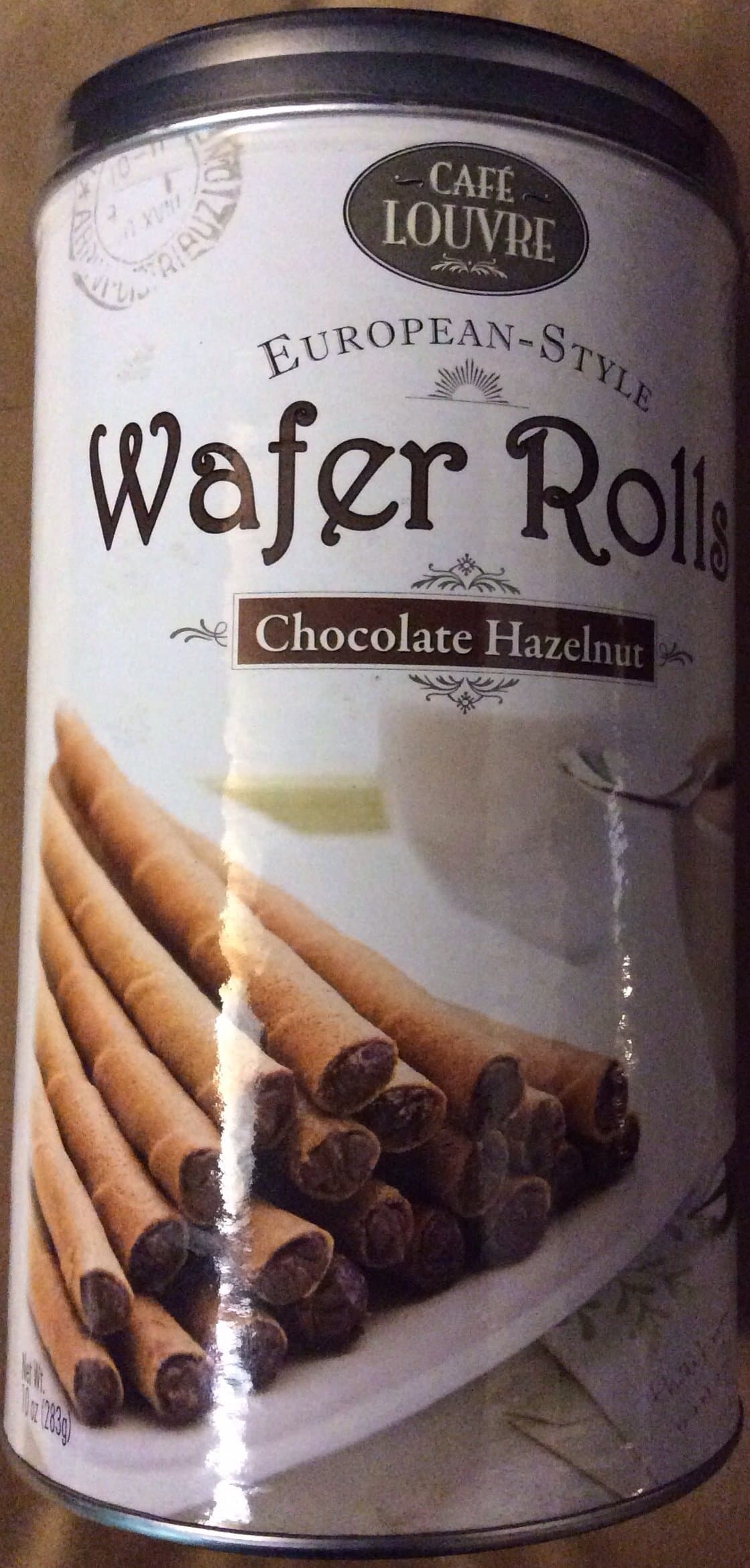 Cafe Louvre European Style Wafer Rolls Chcolate Hazelnut