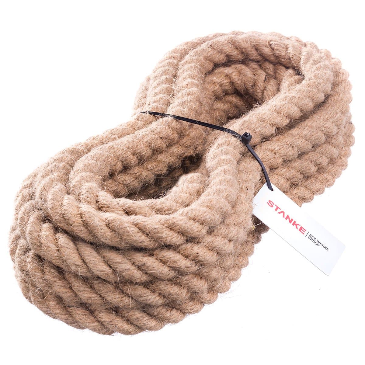 Seilwerk STANKE Natural Jute Rope Arts Crafts Materials Durable String For Various Applications 1 m (3 ft.) 20 mm