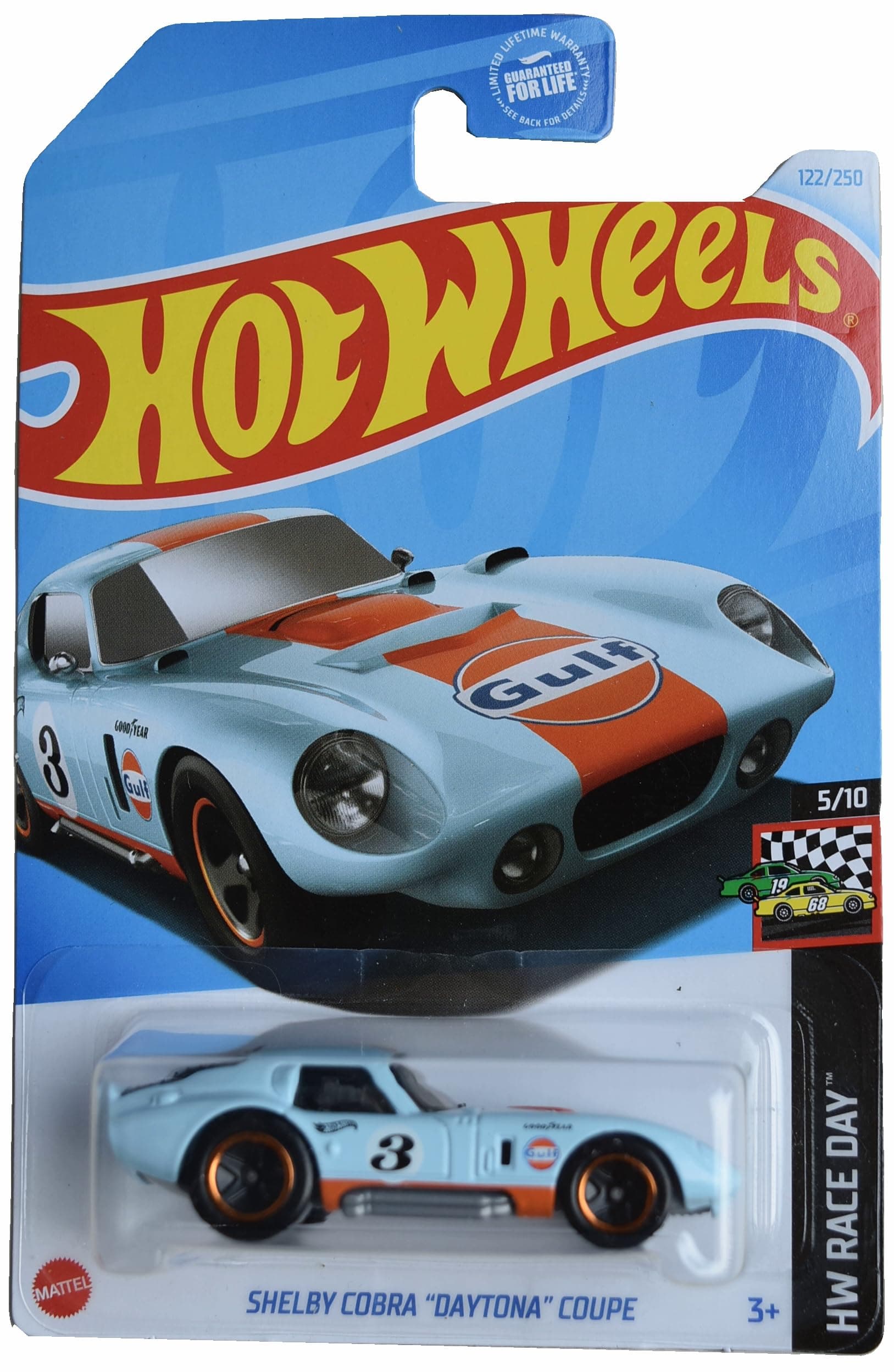 Matchbox Hot Wheels Shelby Cobra Daytona Coupe, HW Race Day 5/10 [Blue] 122/250
