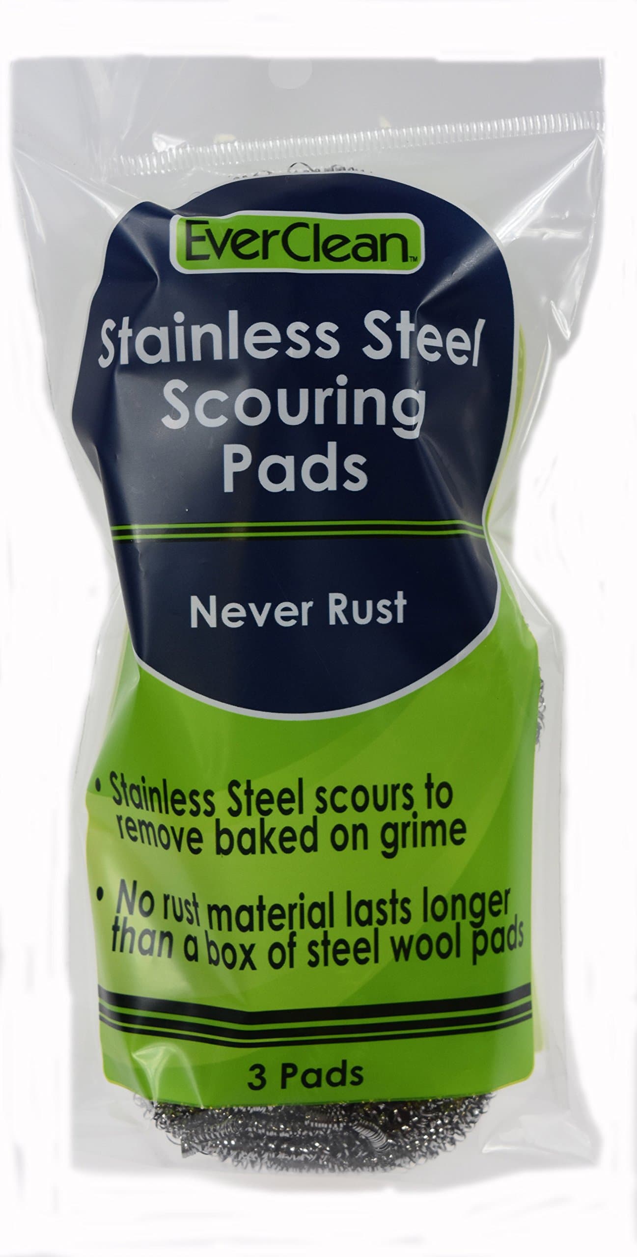 EverClean6226.0 Stainless Steel Scouring Pads (Pack of 3)