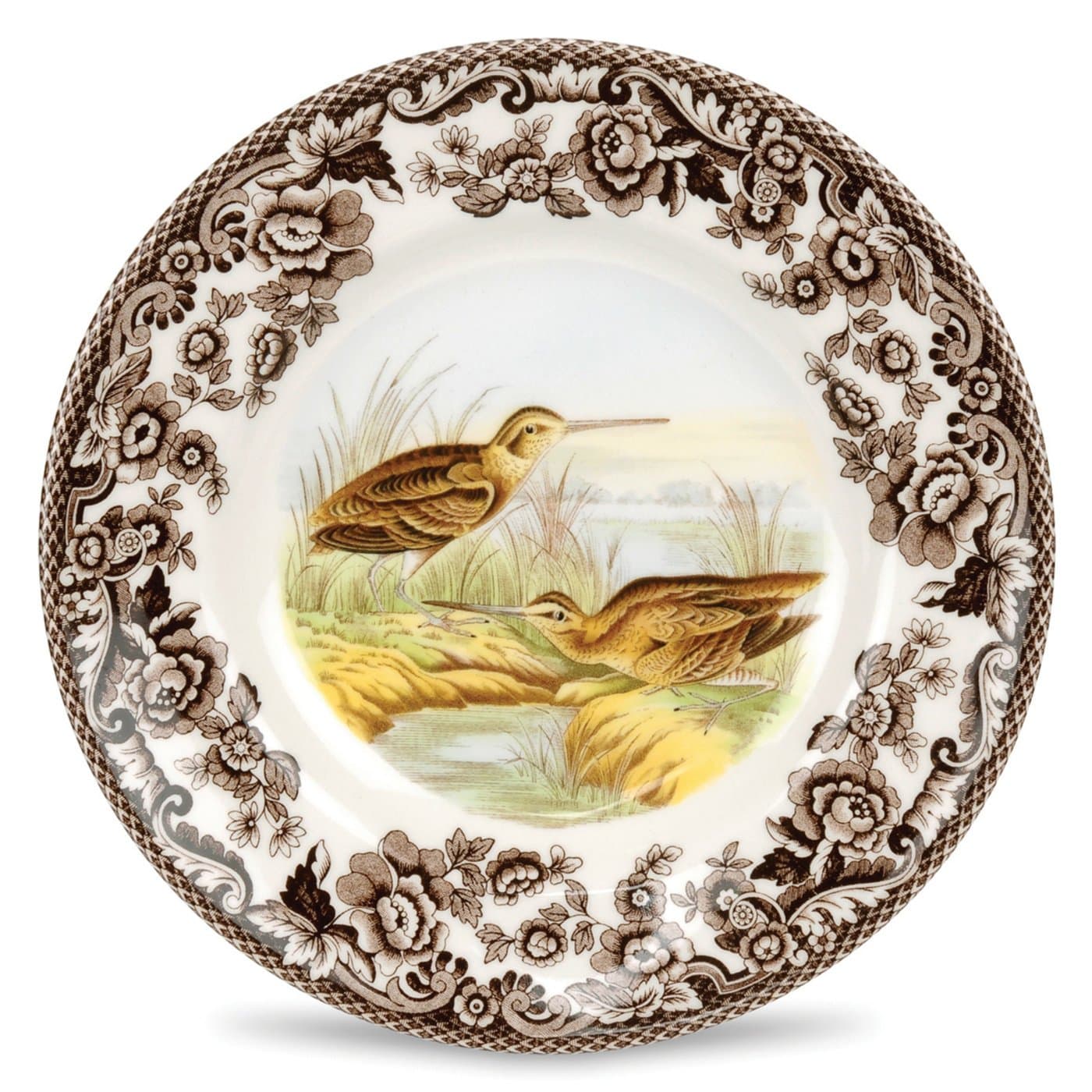 Spode WLSN0165 Woodland Snipe Bread and Butter Plate, Ceramic, White