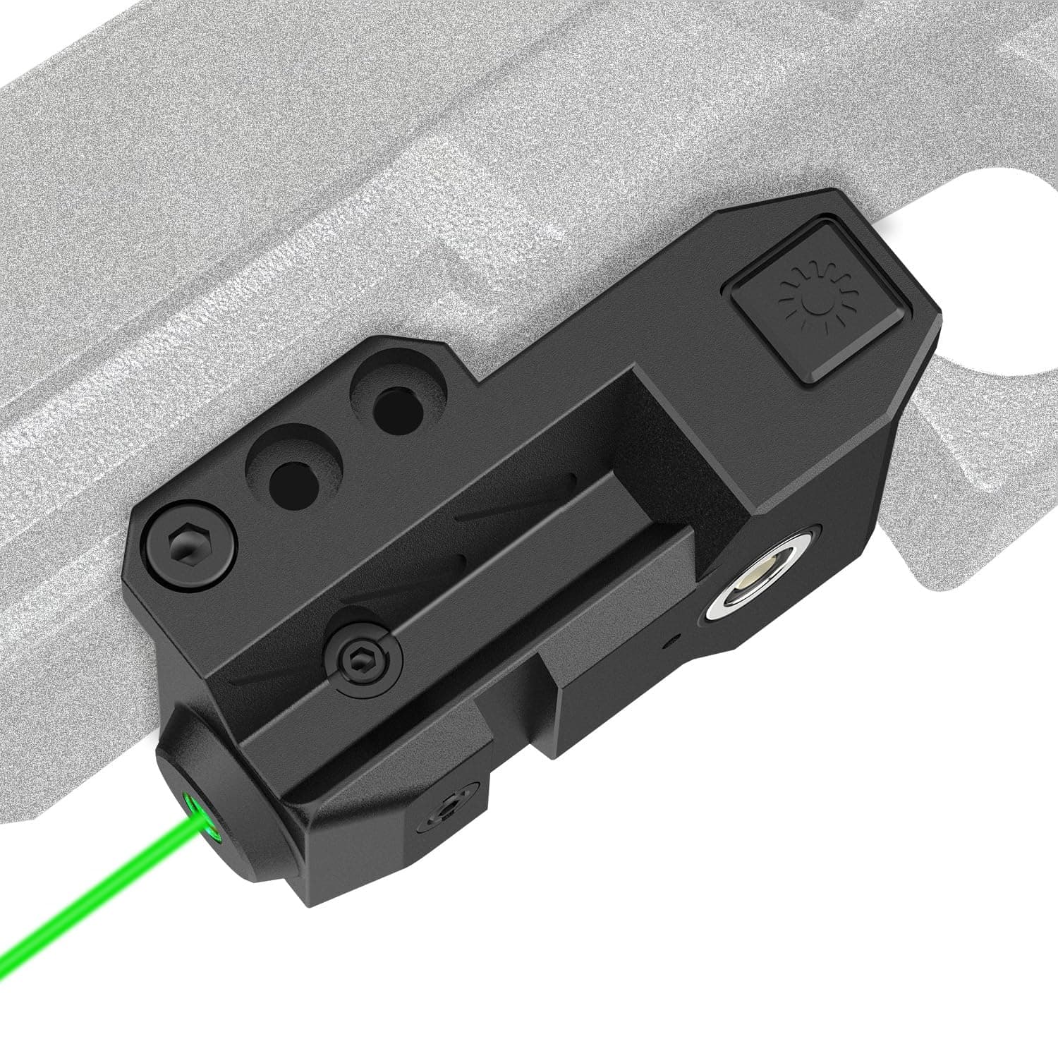 SOLOFISH Low Profile Beams for Guns, Rechargeable Green/Blue/Red Beam for Pistol with Rail