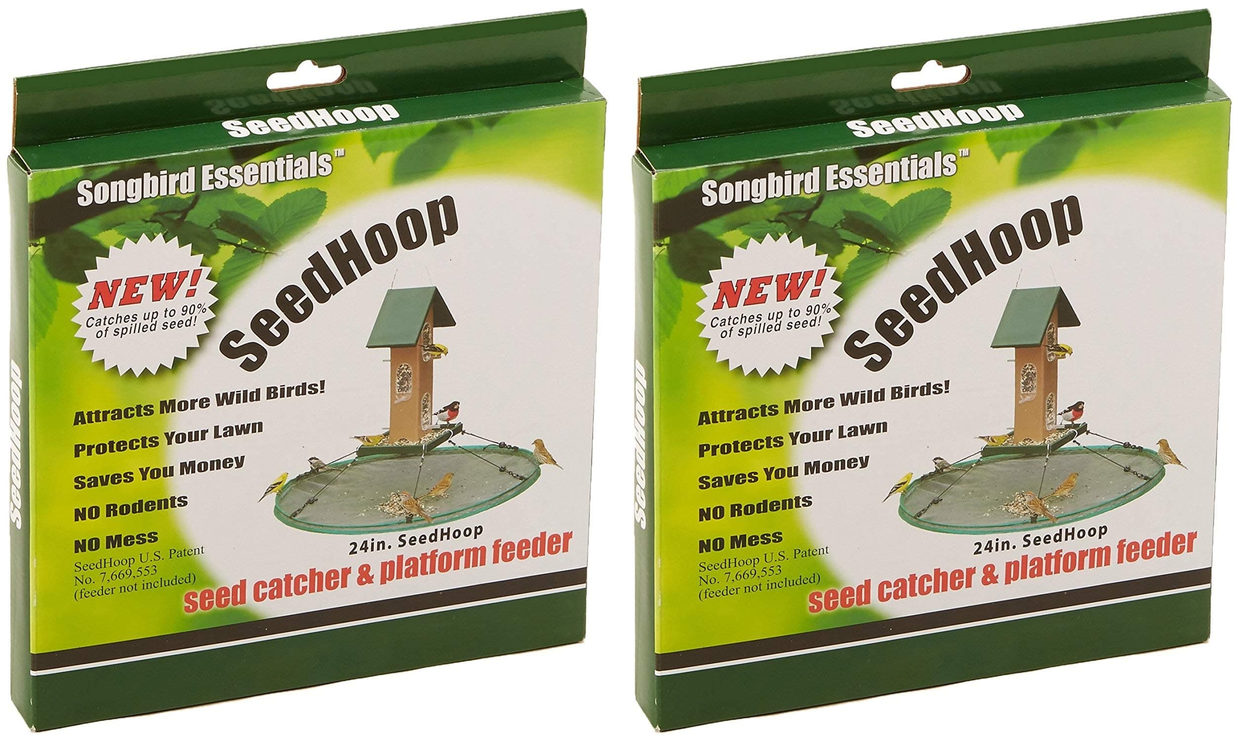 (2 Pack) SONGBIRD ESSENTIALS Seed Hoop Seed Catcher & Platform Feeder (24-Inch Diameter)