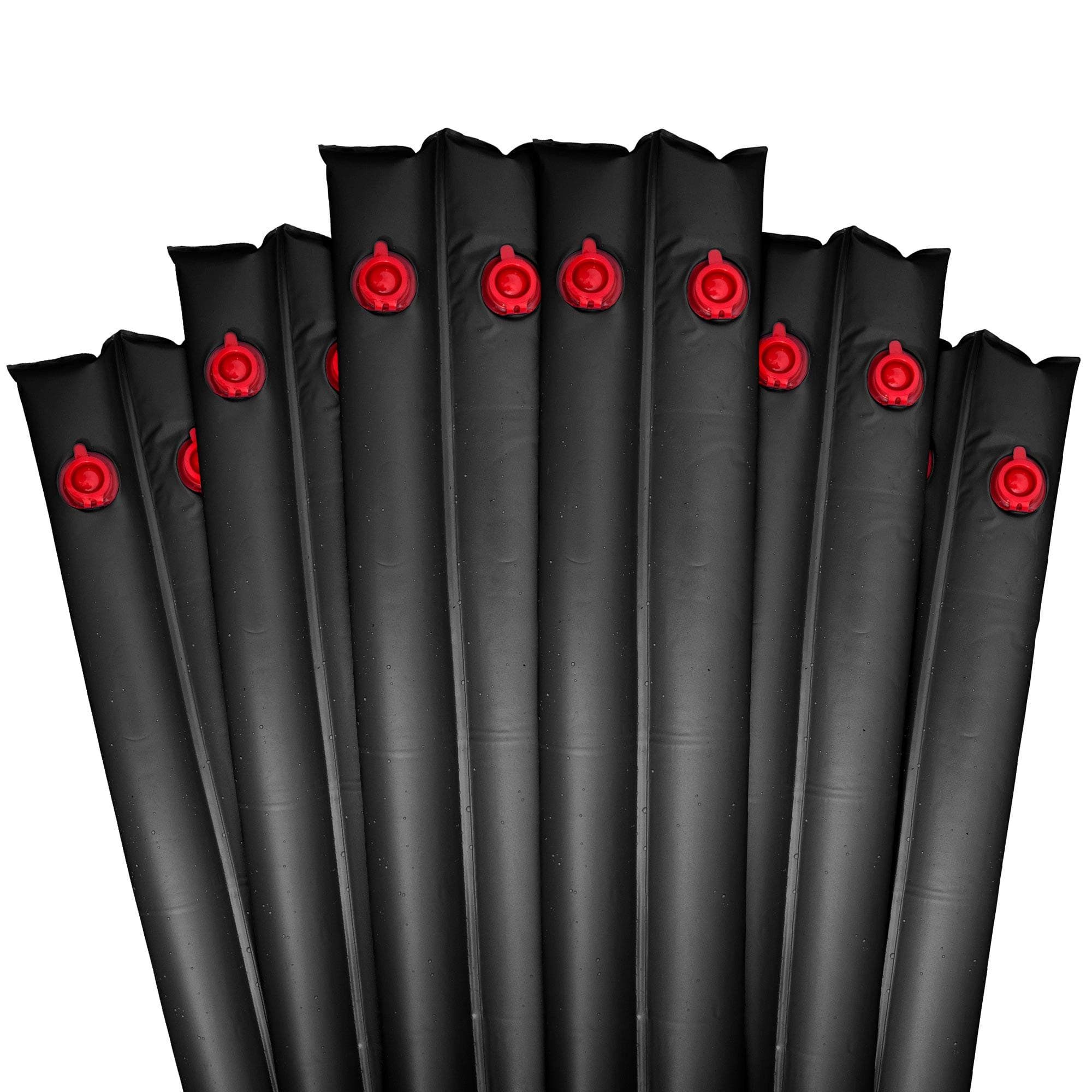 Robelle 3811-20-BLK-06 Double Chamber No-Roll Premium 20 Gauge Water Tubes for Winter Pool Covers, 10-Feet, Black, 6-Pack