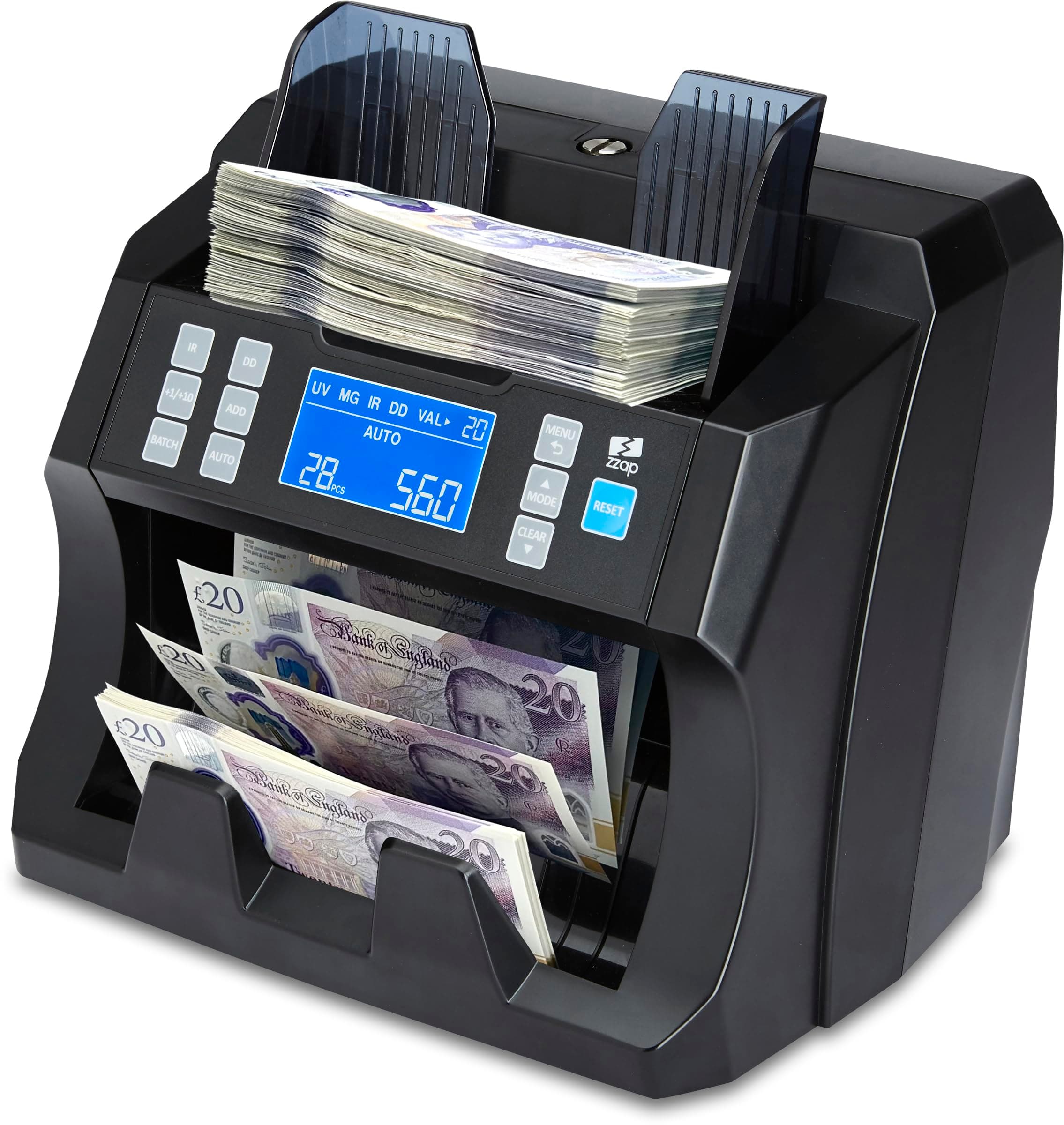 ZZap NC25 Banknote Counter & Counterfeit Detector - Money Cash Currency Machine