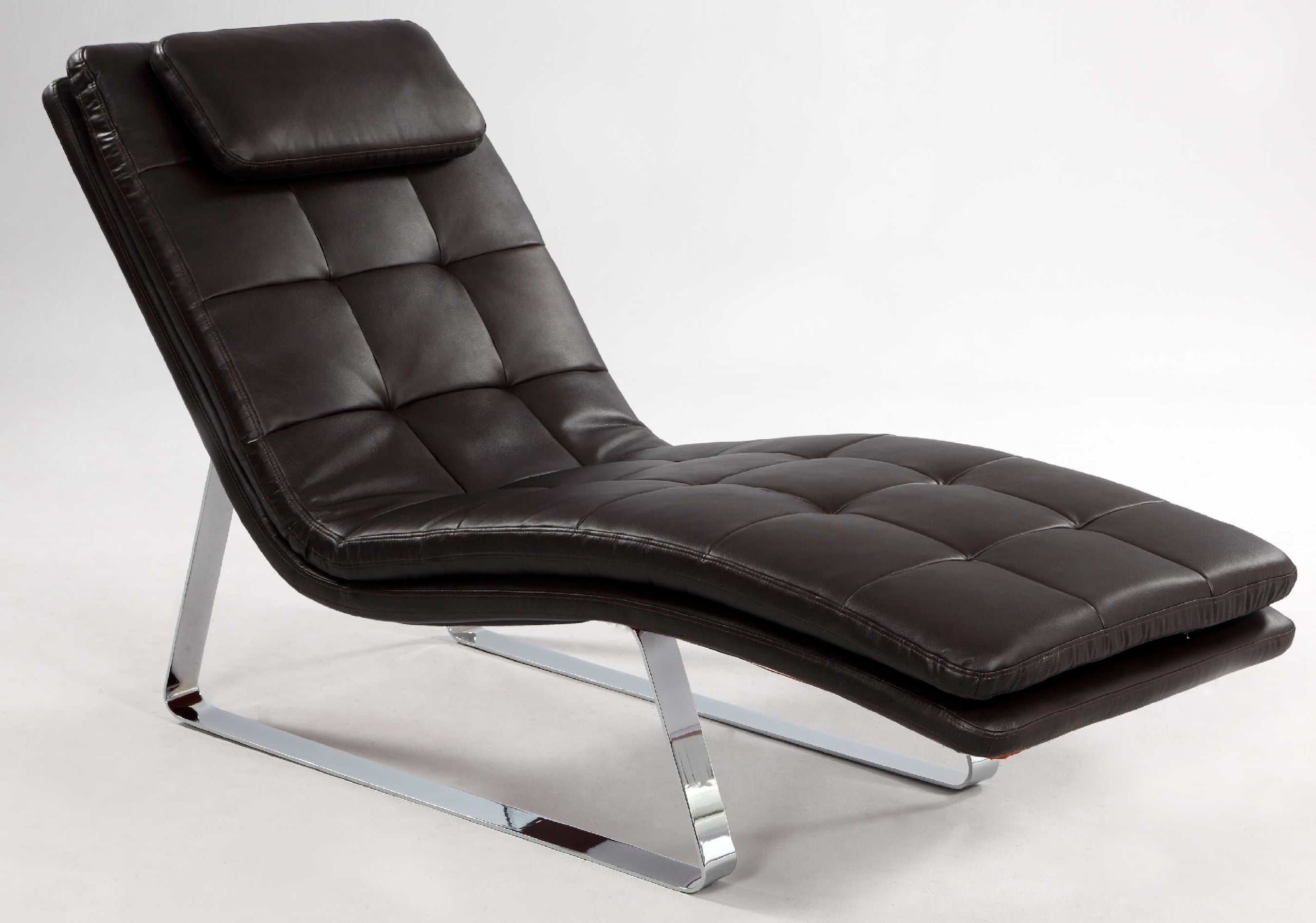 Chintaly Imports Corvette Chaise Lounge in Brown