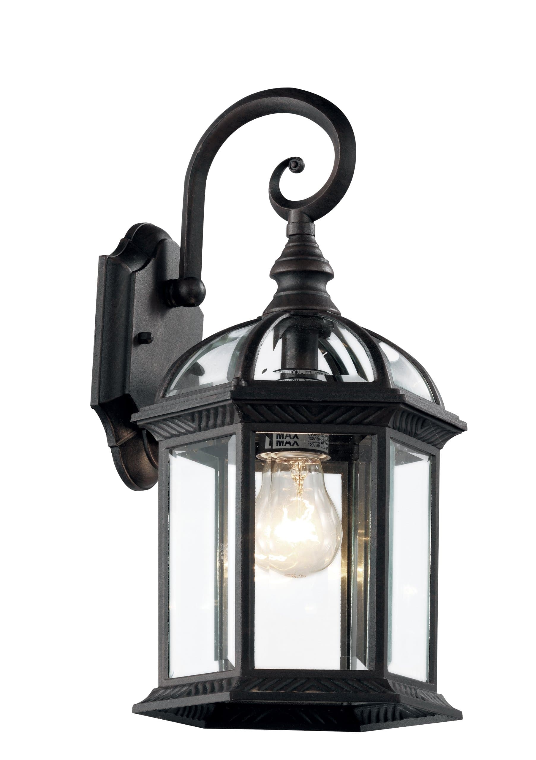 Trans Globe Lighting 4181 BK Wentworth Collection 15 Inch One Light Outdoor Wall Lantern I Black Finish I Traditional Style Light Fixture I