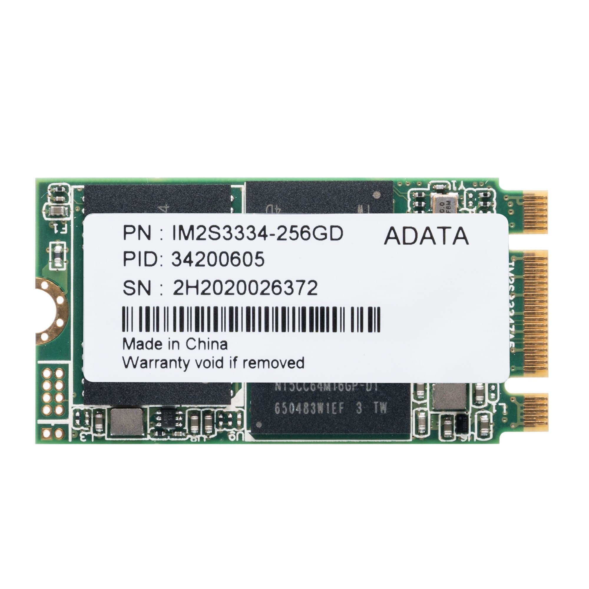 ADATA IM2S3334 256 GB Industrial-Grade M.2 2242 NGFF 42mm SATA III 6Gb/s Internal Solid State Drive (IM2S3334-256GD)