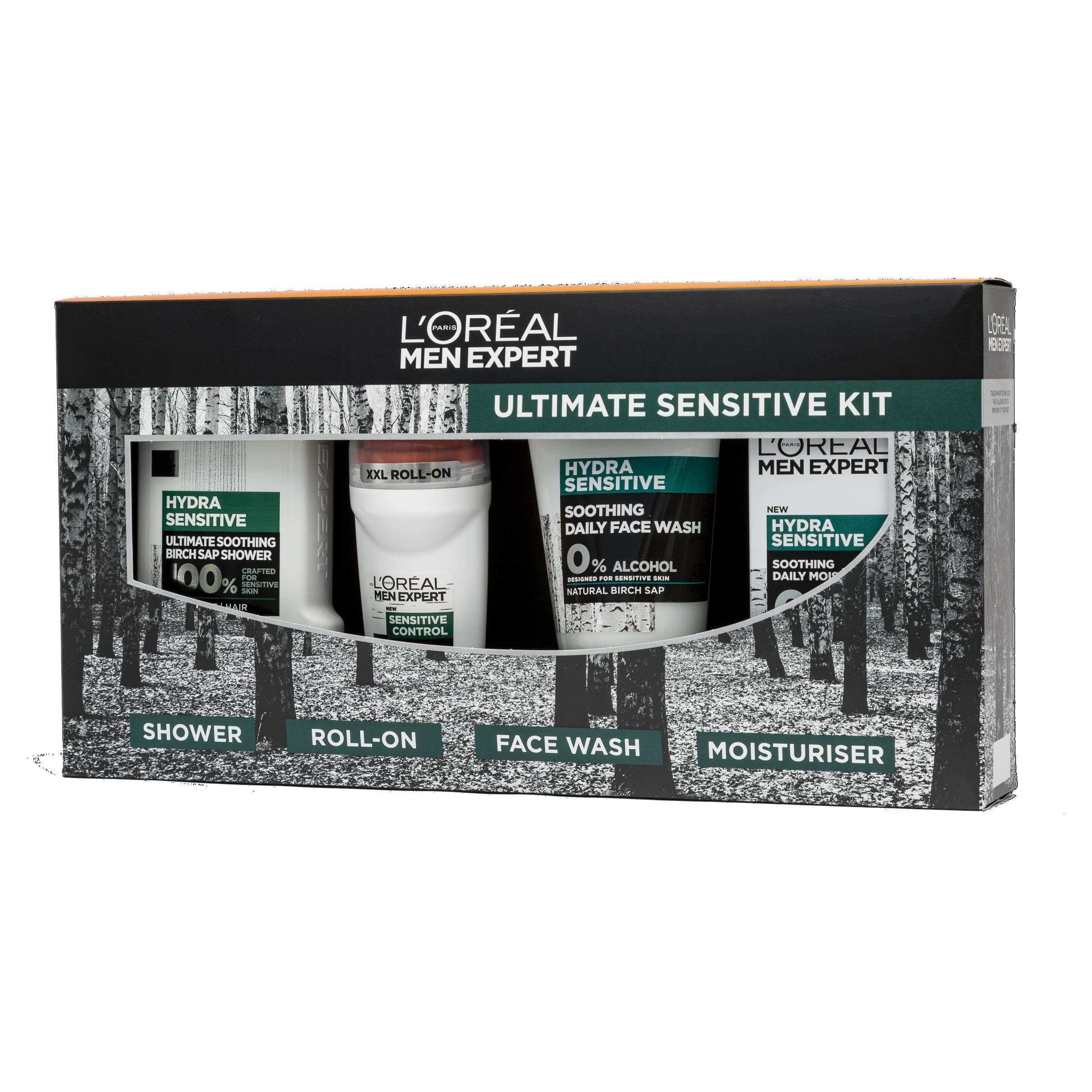 L'Oreal Men Expert Ultimate Sensitive Gift Set For Him: Face Wash, Shower Gel, Moisturiser & Deodorant