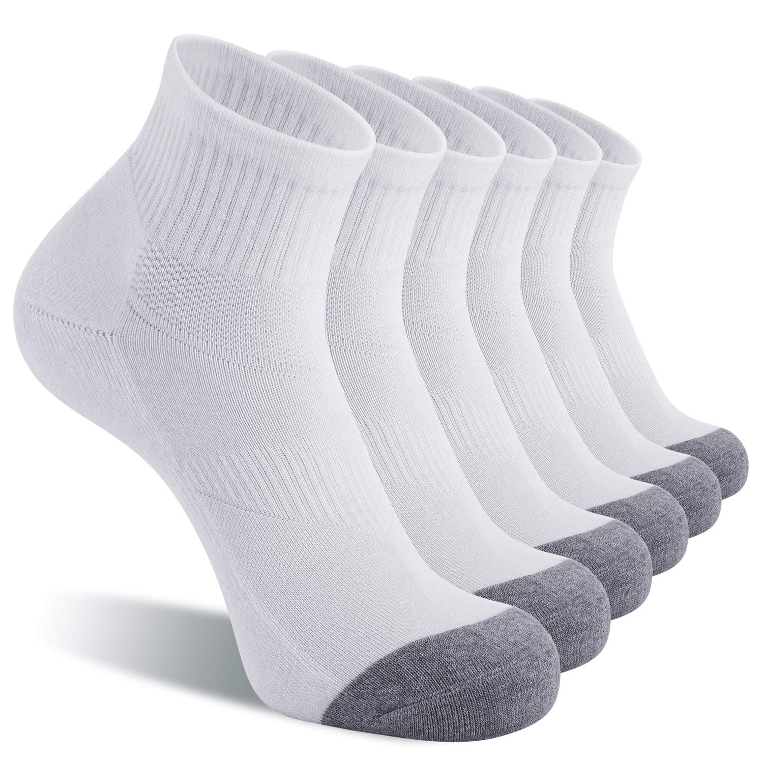 6 Pack Men's Ankle Socks with Cushion Athletic Running Socks