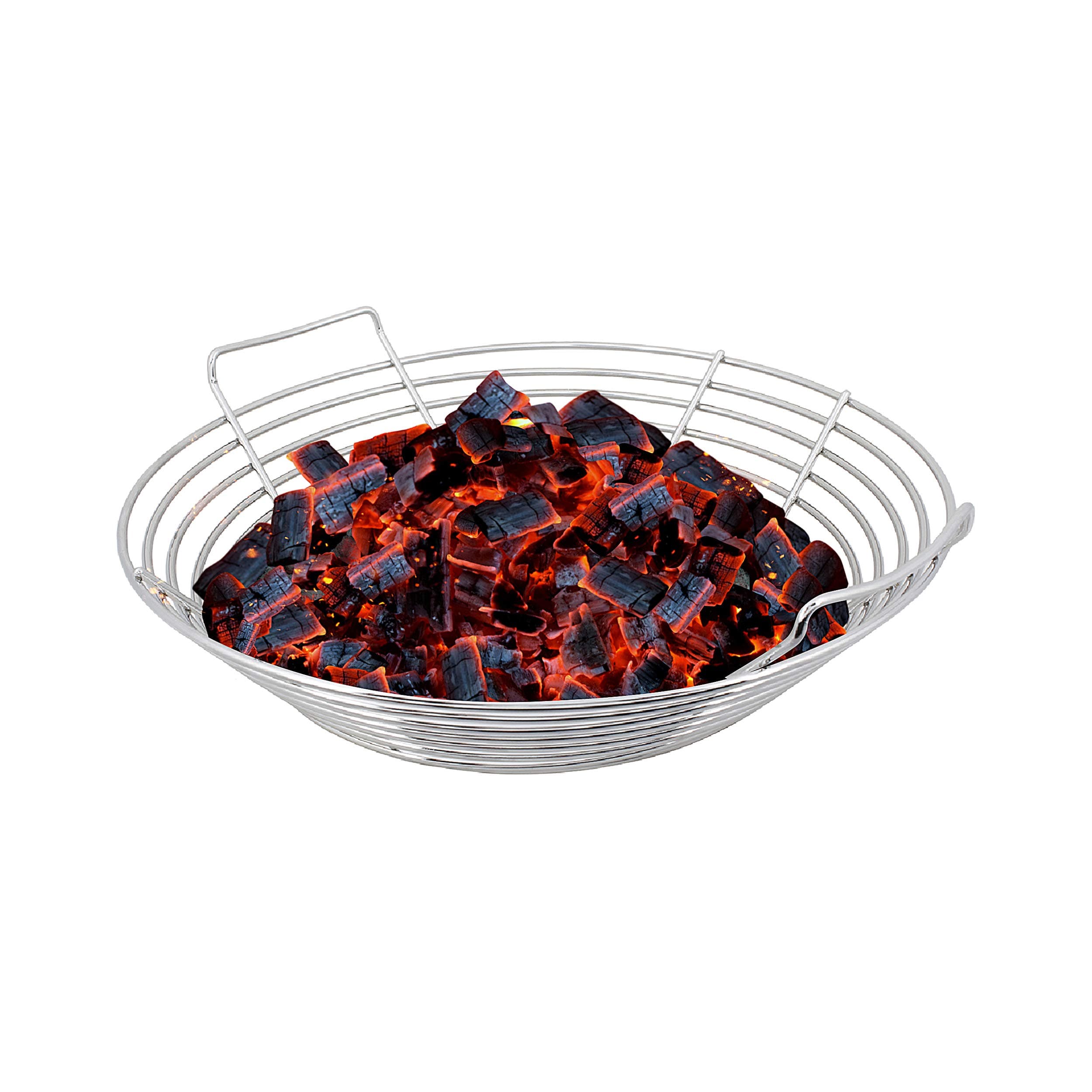 Kick Ash Basket Stainless Steel Charcoal Ash Basket, Fits Kamado Joe Grill, Big Joe - Designed in Wisconsin