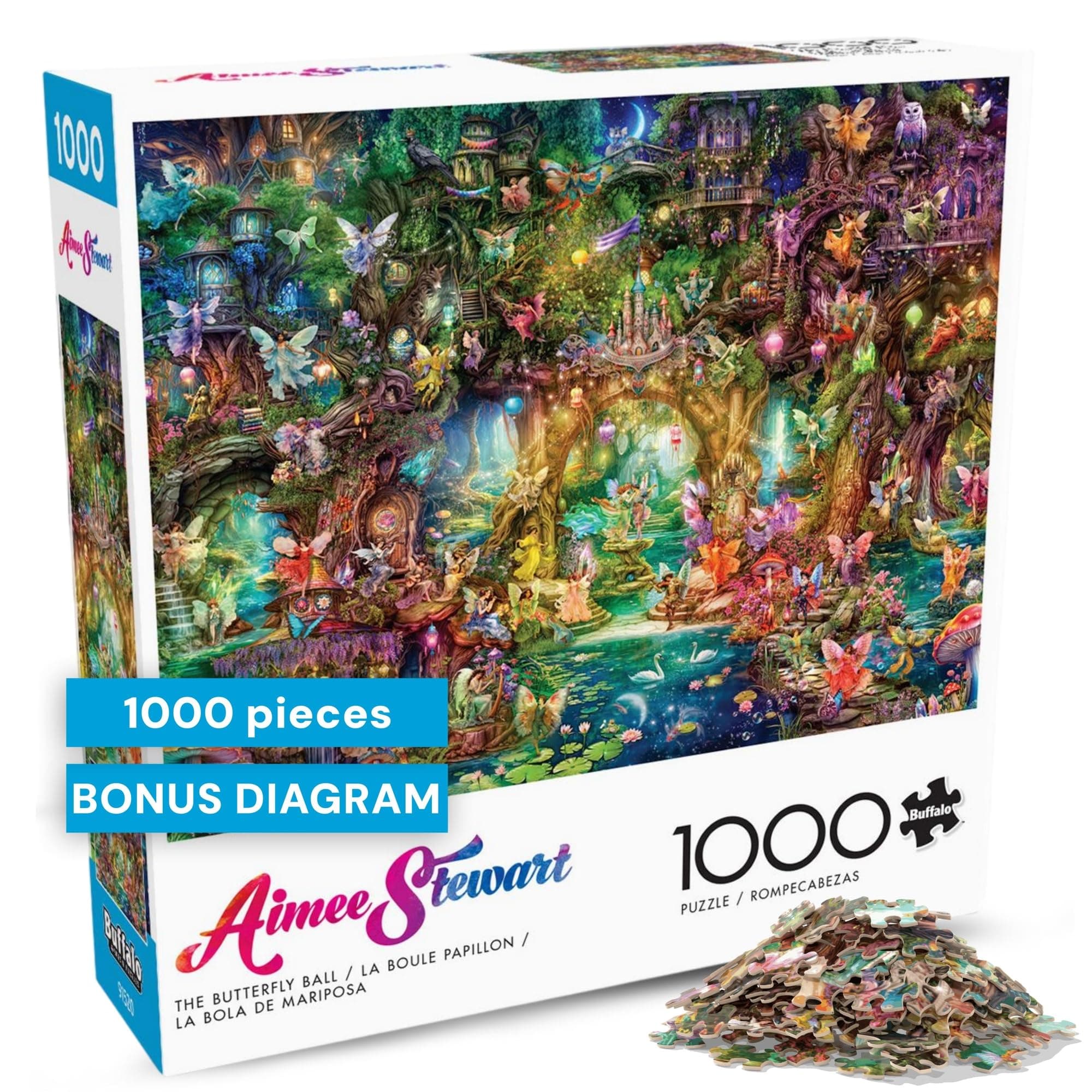 Buffalo Games - Aimee Stewart - The Butterfly Ball - 1000 Piece Jigsaw Puzzle for Adults Challenging Puzzle Perfect for Game Nights - Finished Size 26.75 x 19.75