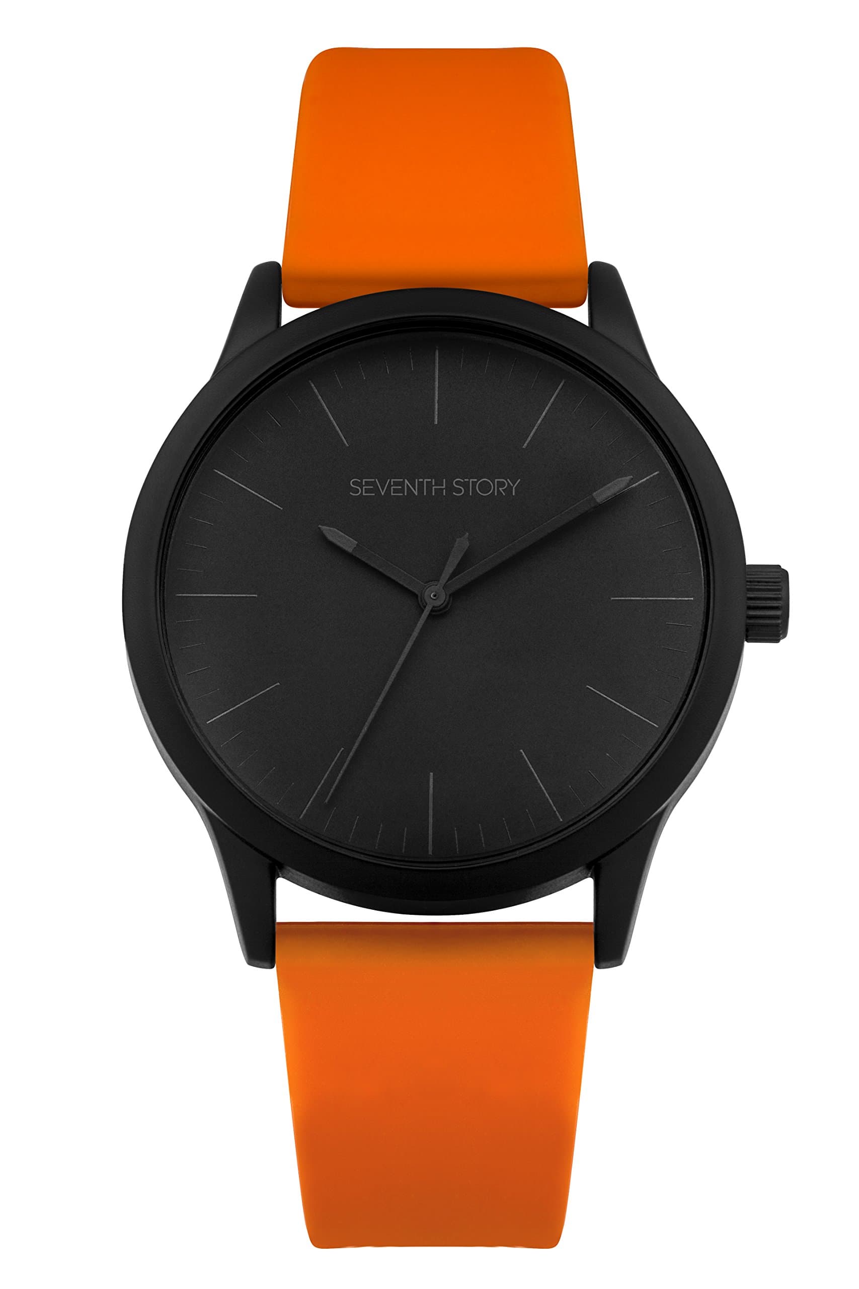 Seventh Story Mens Analogue Classic Quartz Watch with Silicone Strap SS014OB