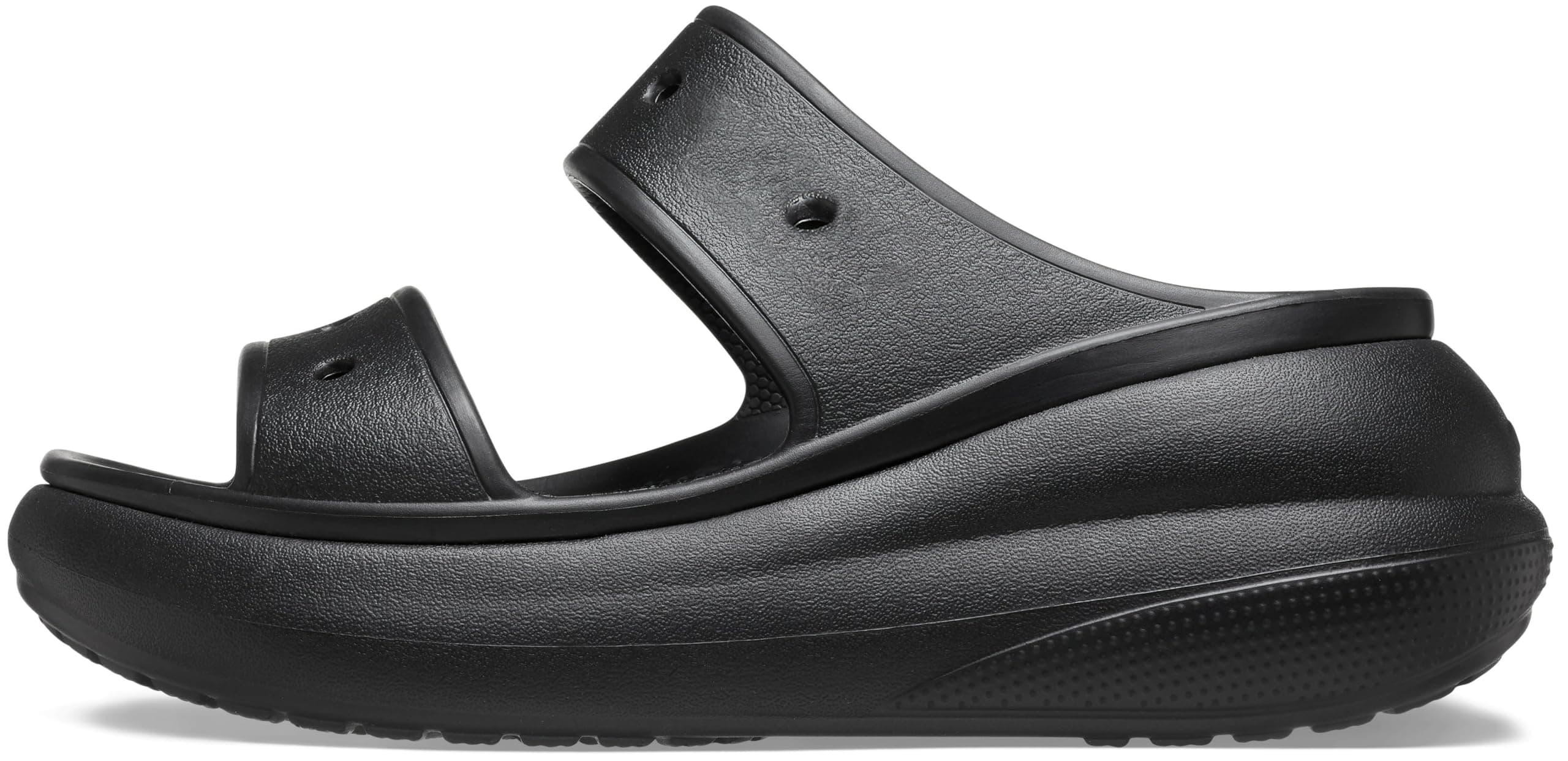 Crocs Unisex Adult Sandal, Crush Sandal, Black, 5 UK Men, 6 UK Women