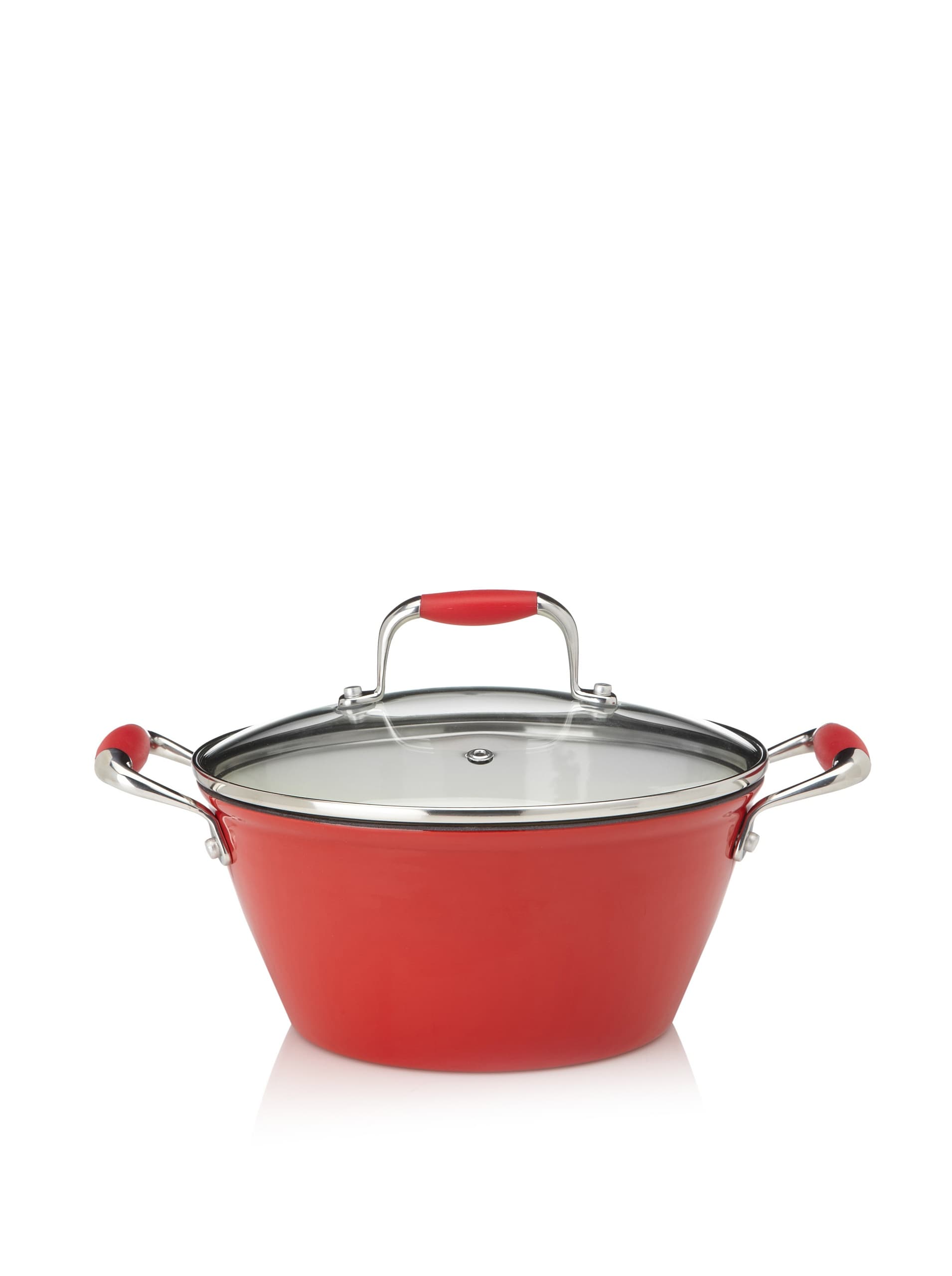 Michelle B. by Fagor Cast Iron Lite Soup Pot with Lid, Red, 3-Qt.