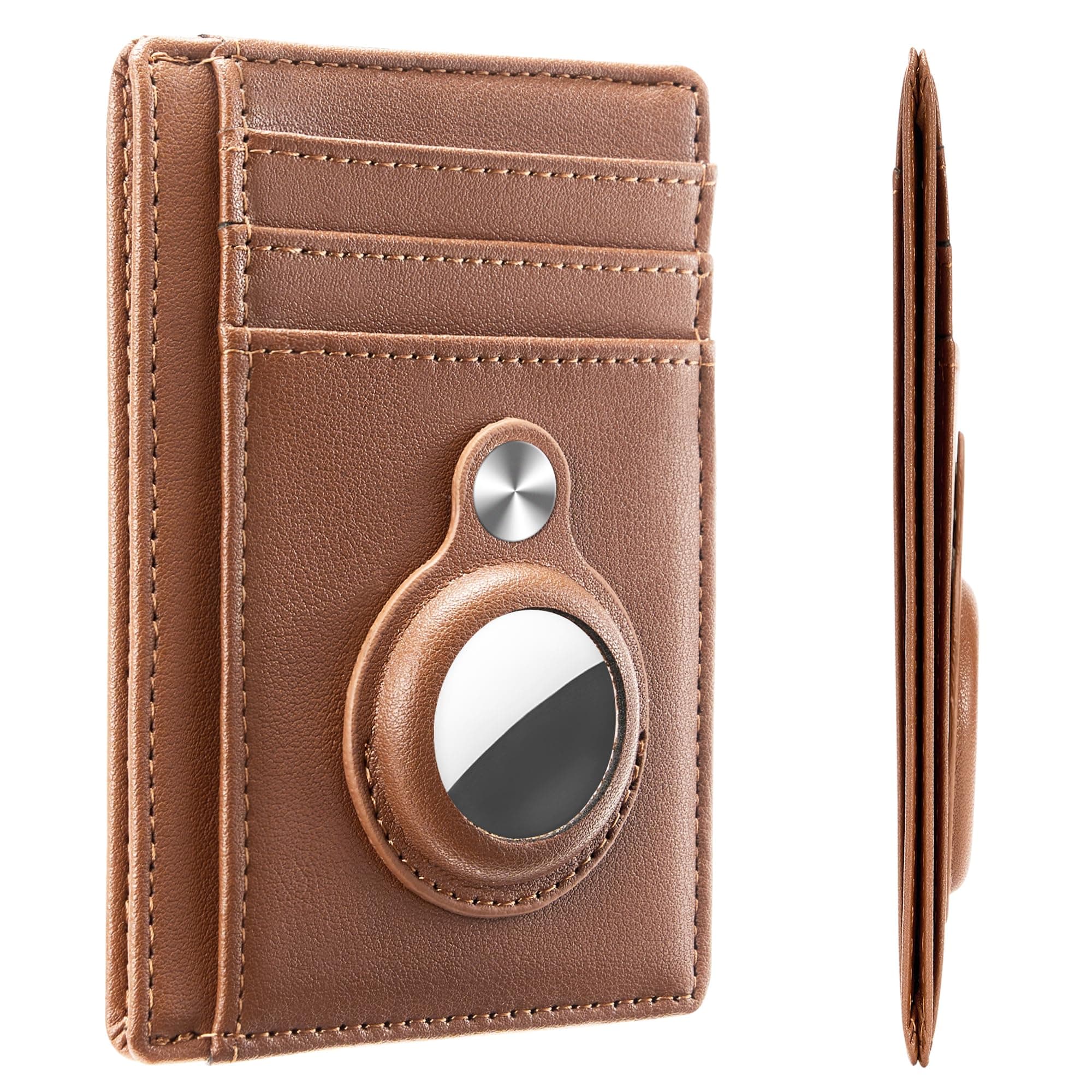 Slim Minimalist Front Pocket Air Tag Wallet, RFID Blocking Card Holder Wallet with Airtag Holder