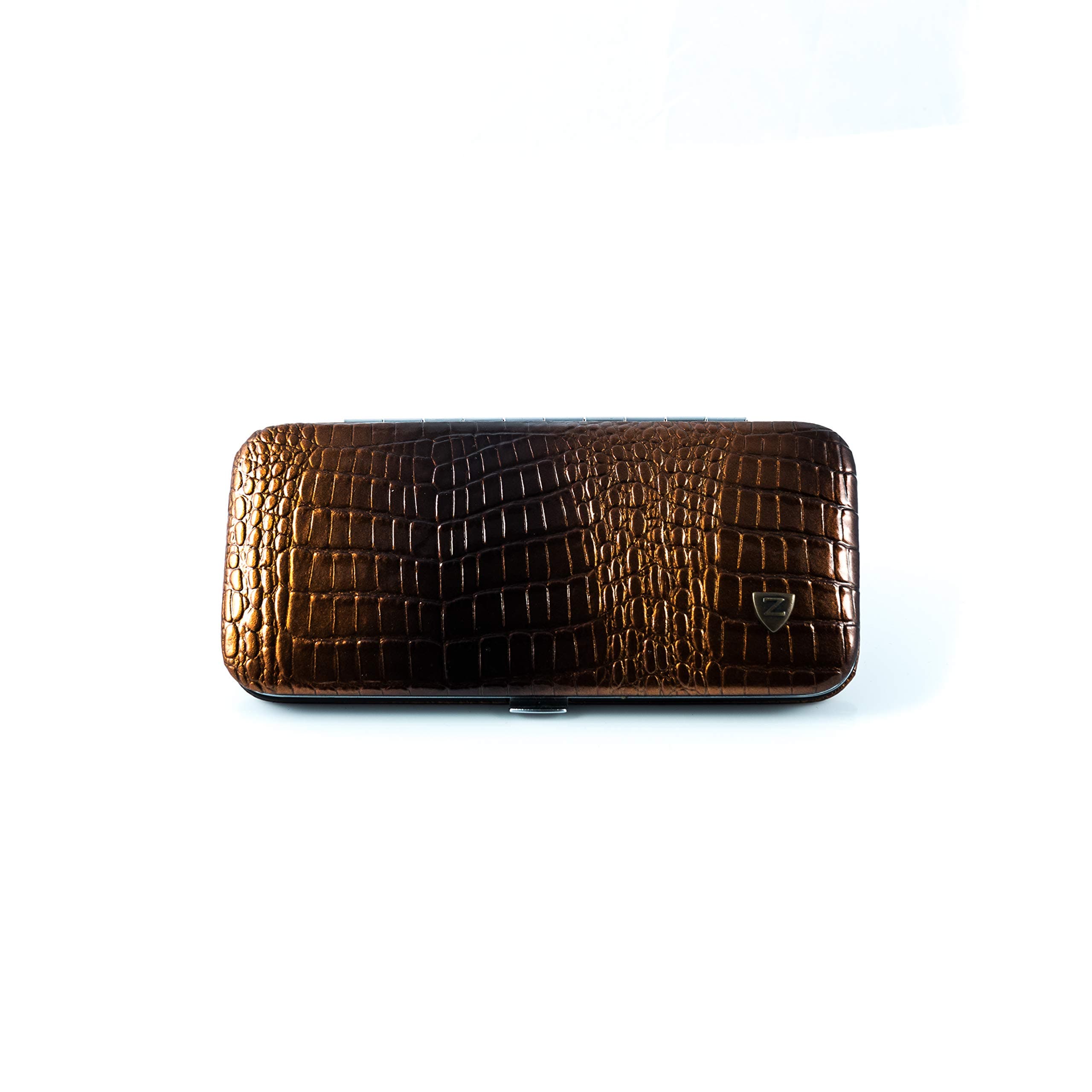 Zinger Professional Manicure Set of 5 German finest quality silver matte colour steel manicure tools (Bronze/Silver Matte)