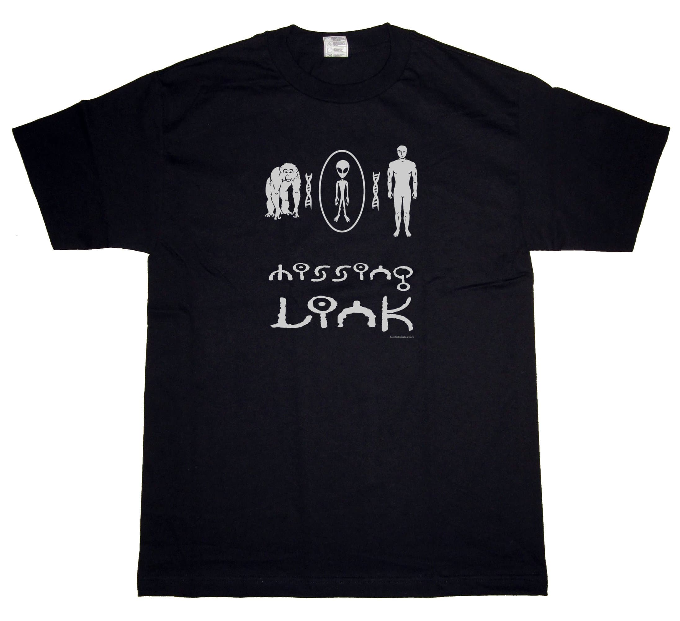 Men's MISSING LINK, Alien Hybrid Theory Black T-Shirt 2X-LARGE