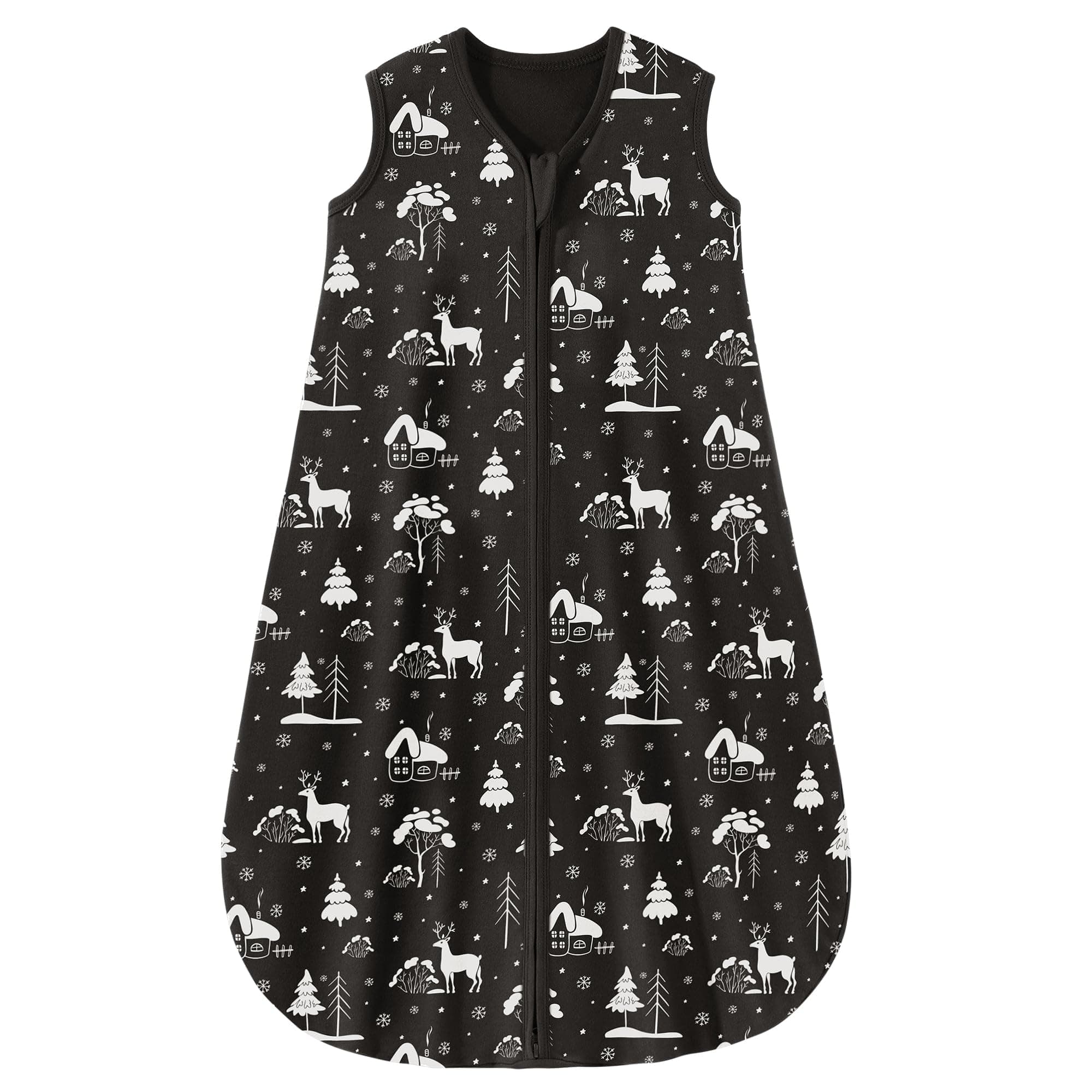 Yoofoss Baby Sleep Sack 0-6 Months 0.5 TOG Baby Wearable Blanket, 100% Organic Cotton Infant Toddler Sleeping Sack 2-Way Zipper Lightweight Sleep Sack, Black Forest