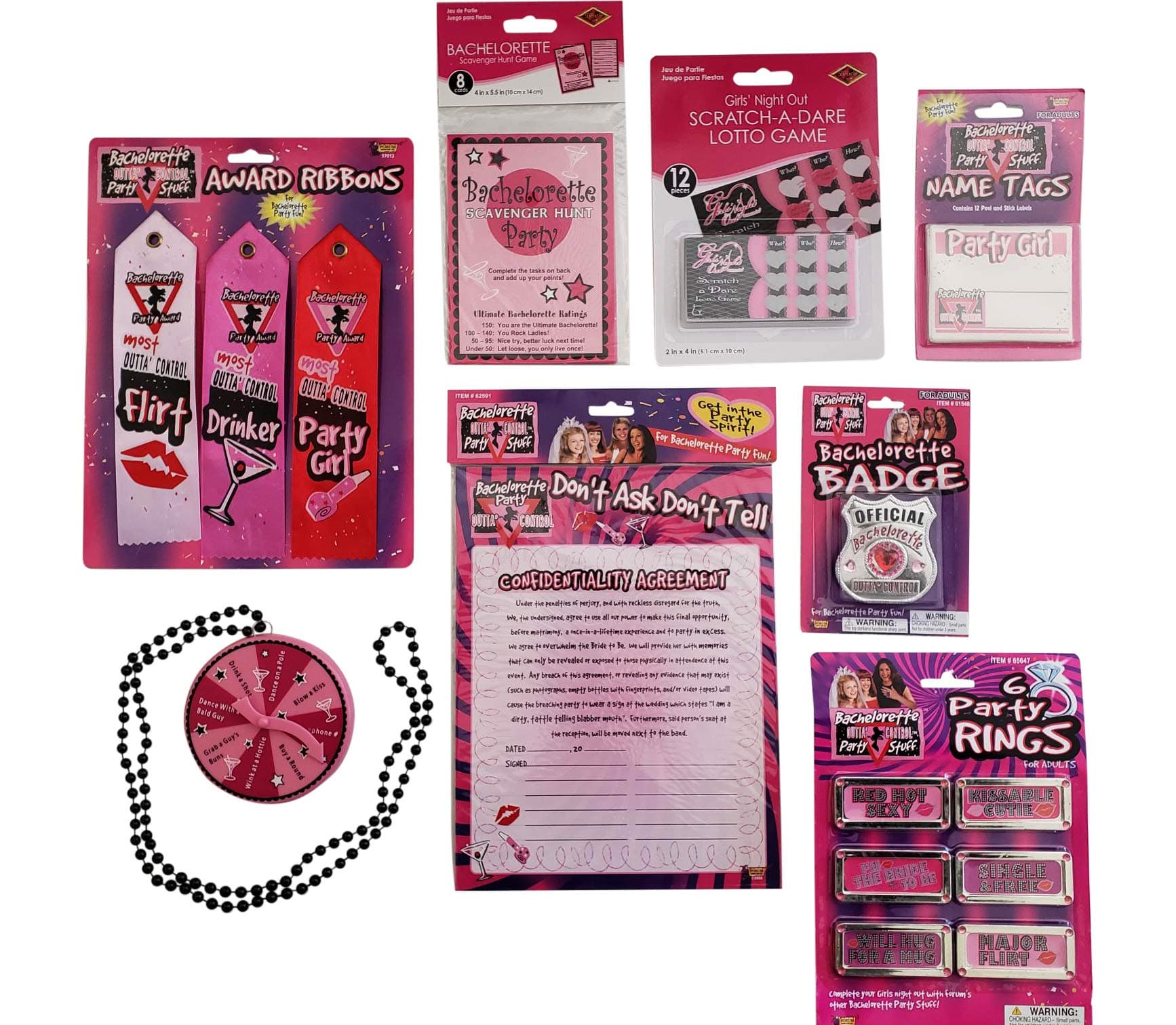 Bachelorette Party Night Games Bundle - Bride Tribe - Fun Adult Drinking Games - Great Supplies For Any Bachelorette Trip!