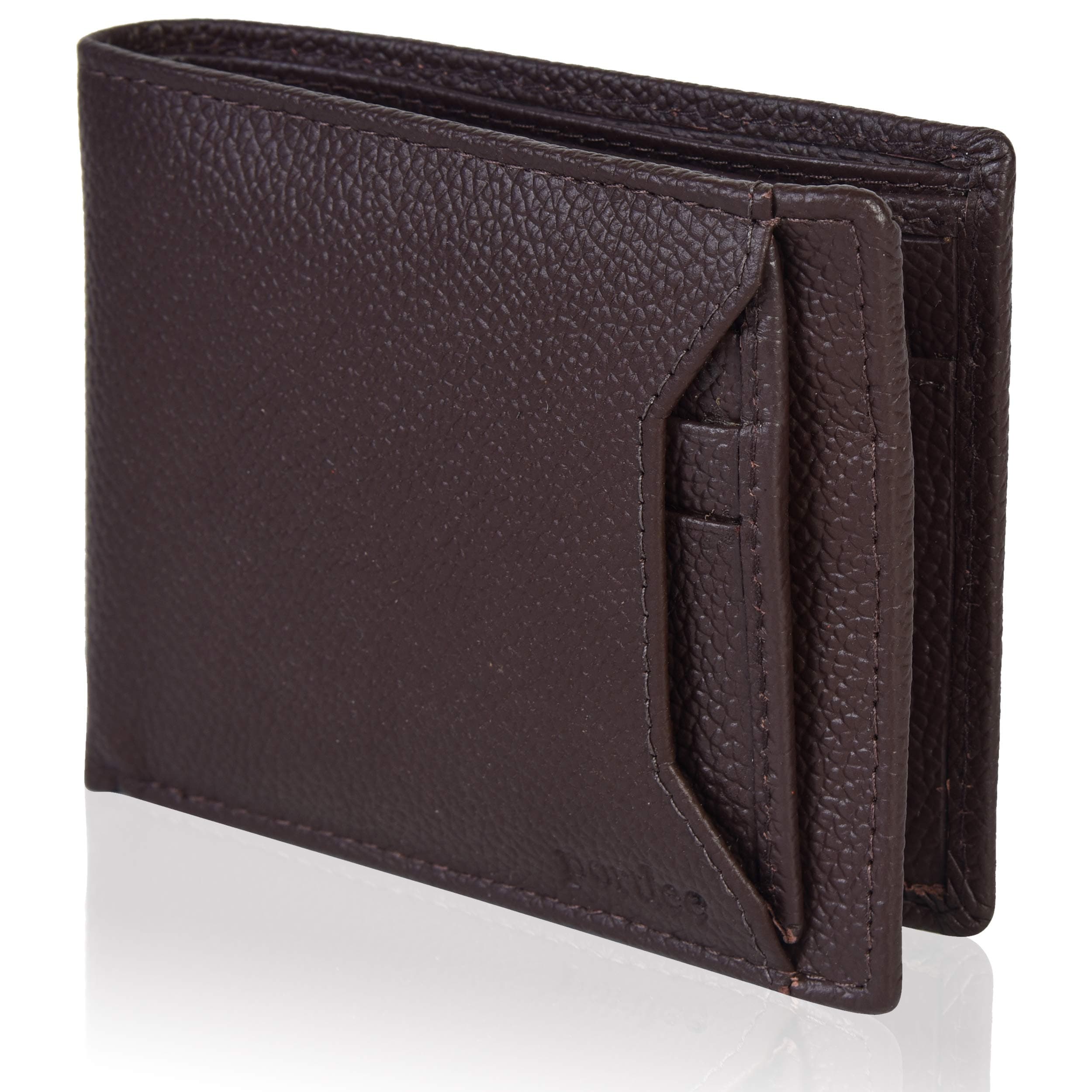 Genuine Leather RFID protected Men's Wallet with Slim Card Holder, Brown