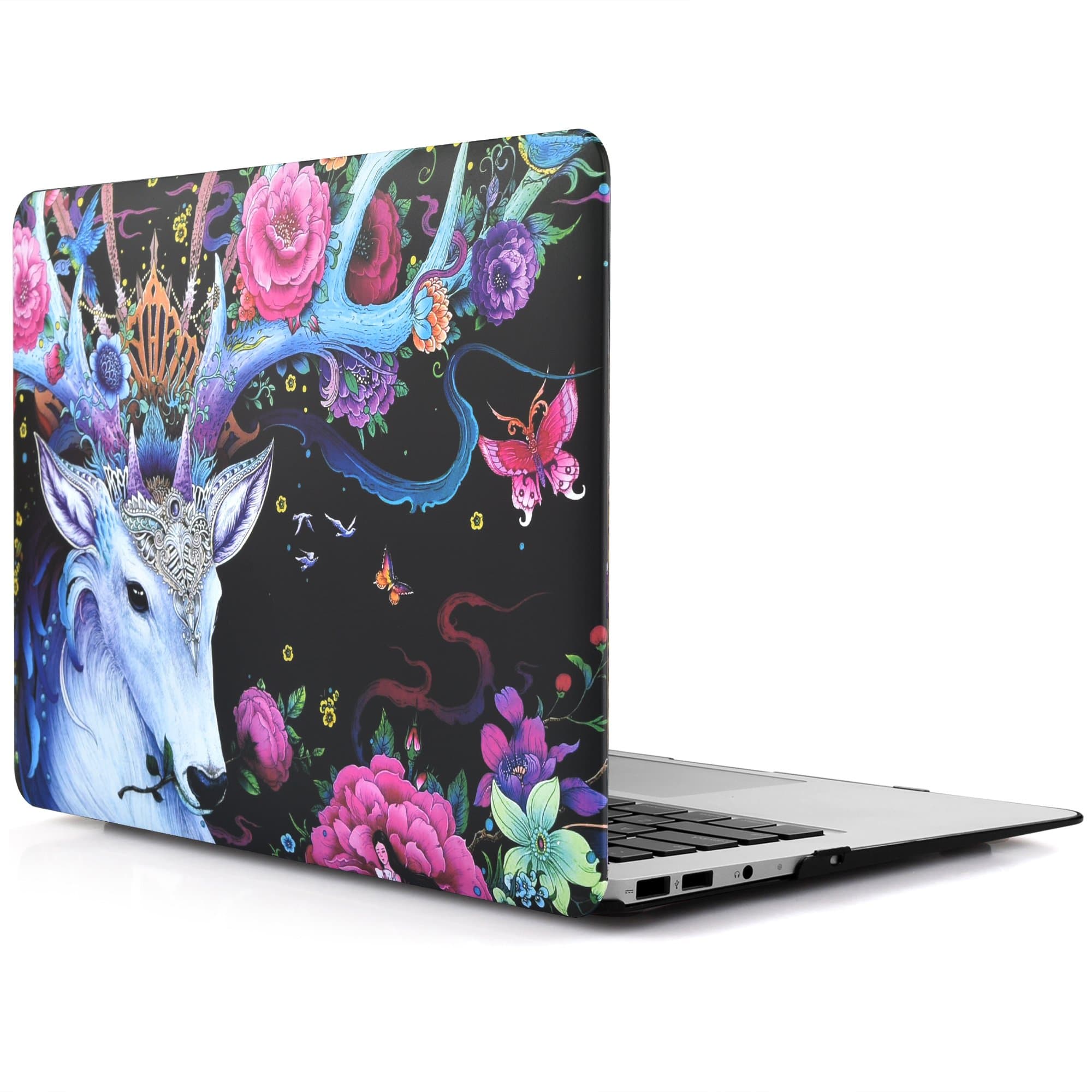 iDOO Soft Touch Hard Plastic Matte Case for MacBook Air 13 inch Model A1369 and A1466 - Deer