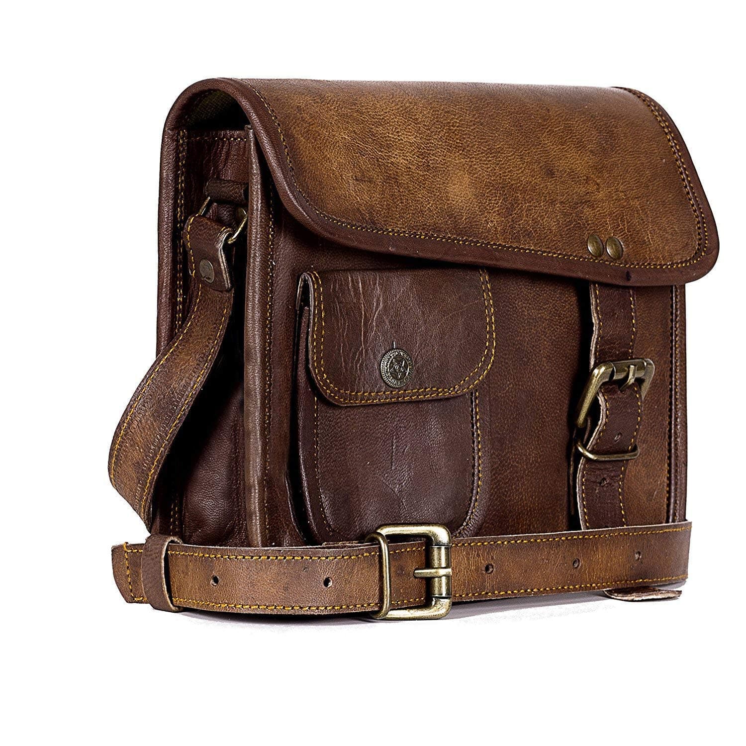Goatter Leather 23 cms Brown Messenger Bag (GOT-GOT-3)