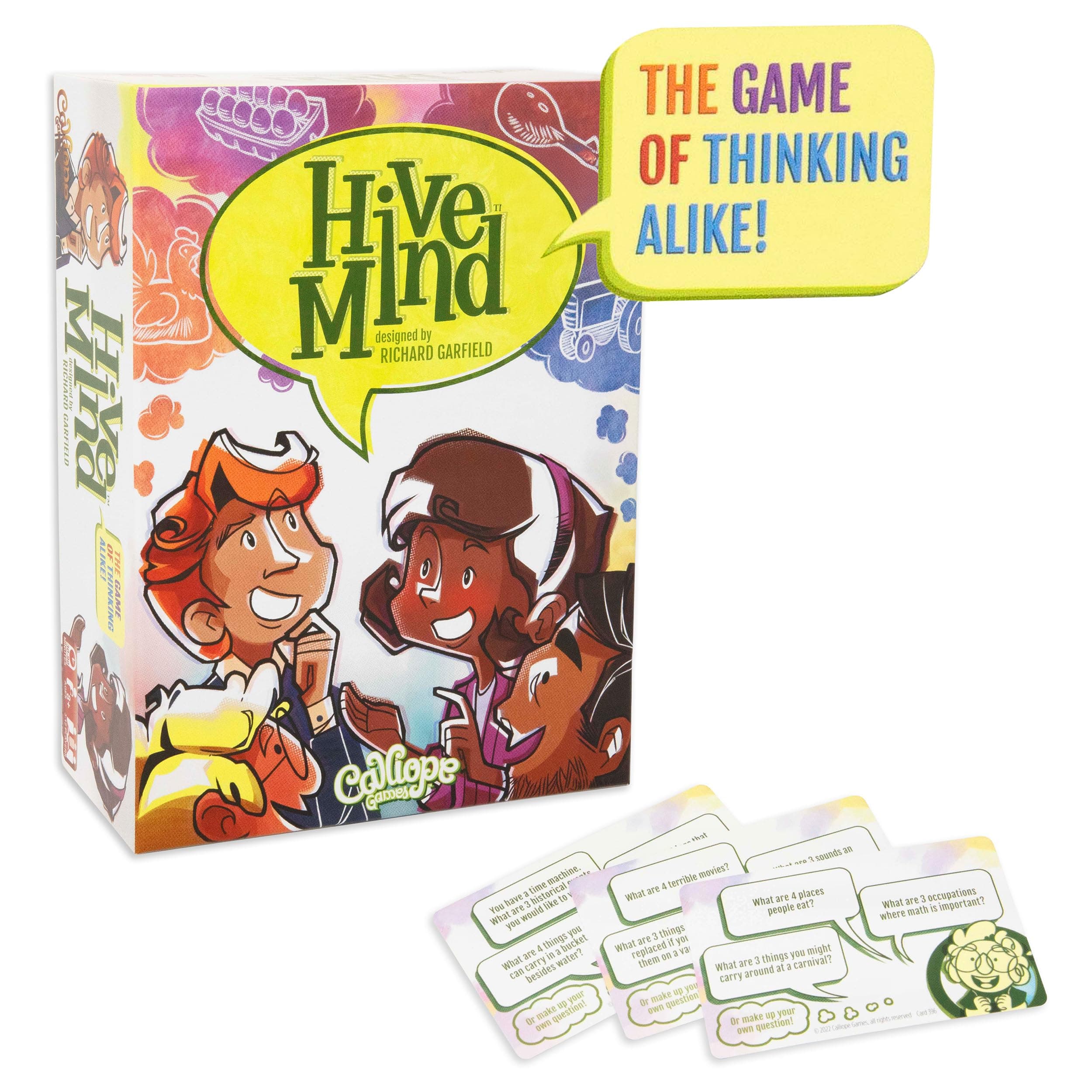 Calliope Hive Mind by Games - Family Fun - How Well Do You Think Alike - Enjoy Improved Game Play, with Family, Relatives, and Friends Indoor, Outdoor, Or Anywhere for 3 + Players Ages 8+