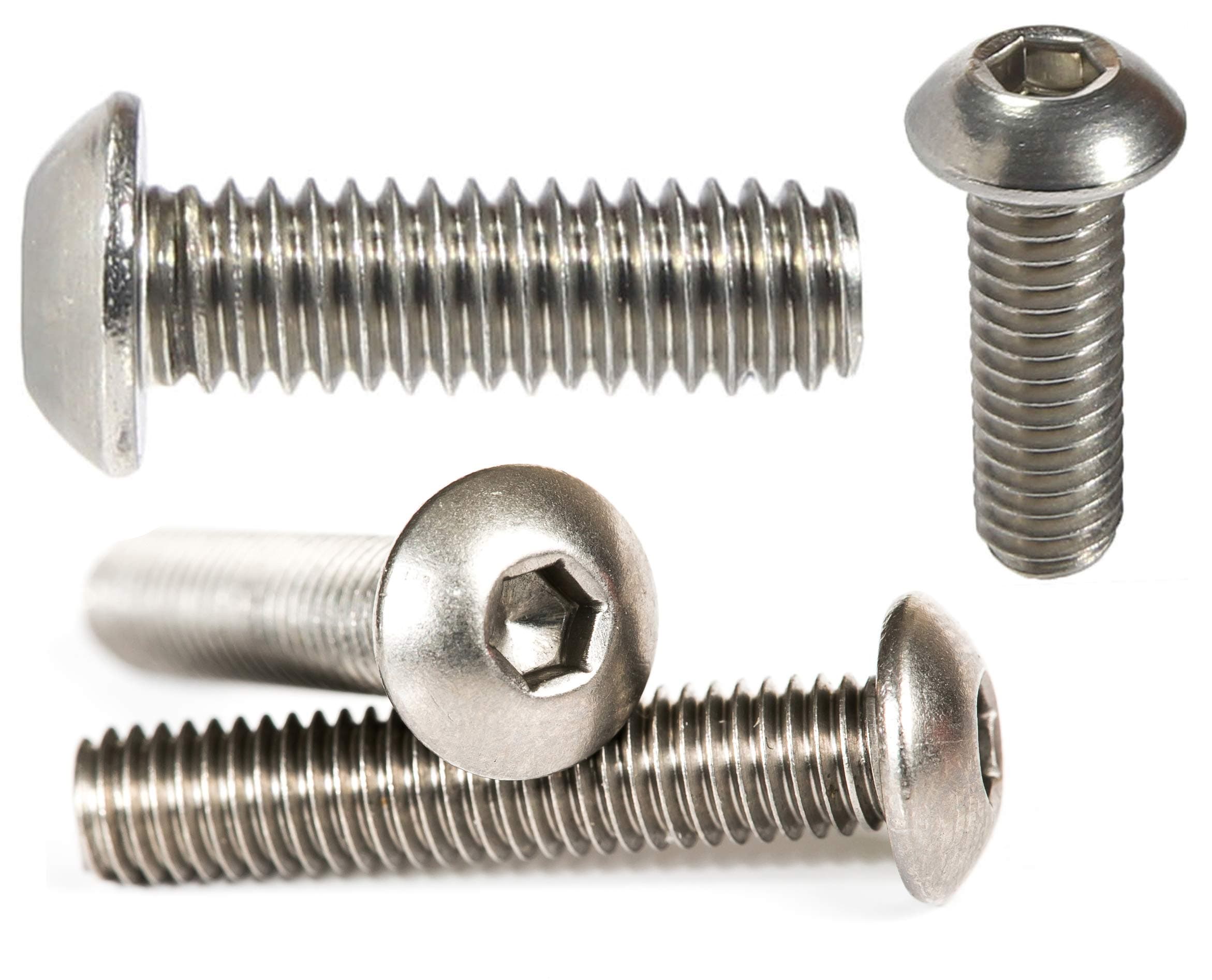 M8 (8mm x 20mm) Button Head Screws Allen Socket Bolts A2 Stainless Steel Screws (Pack of 20) F01BCD