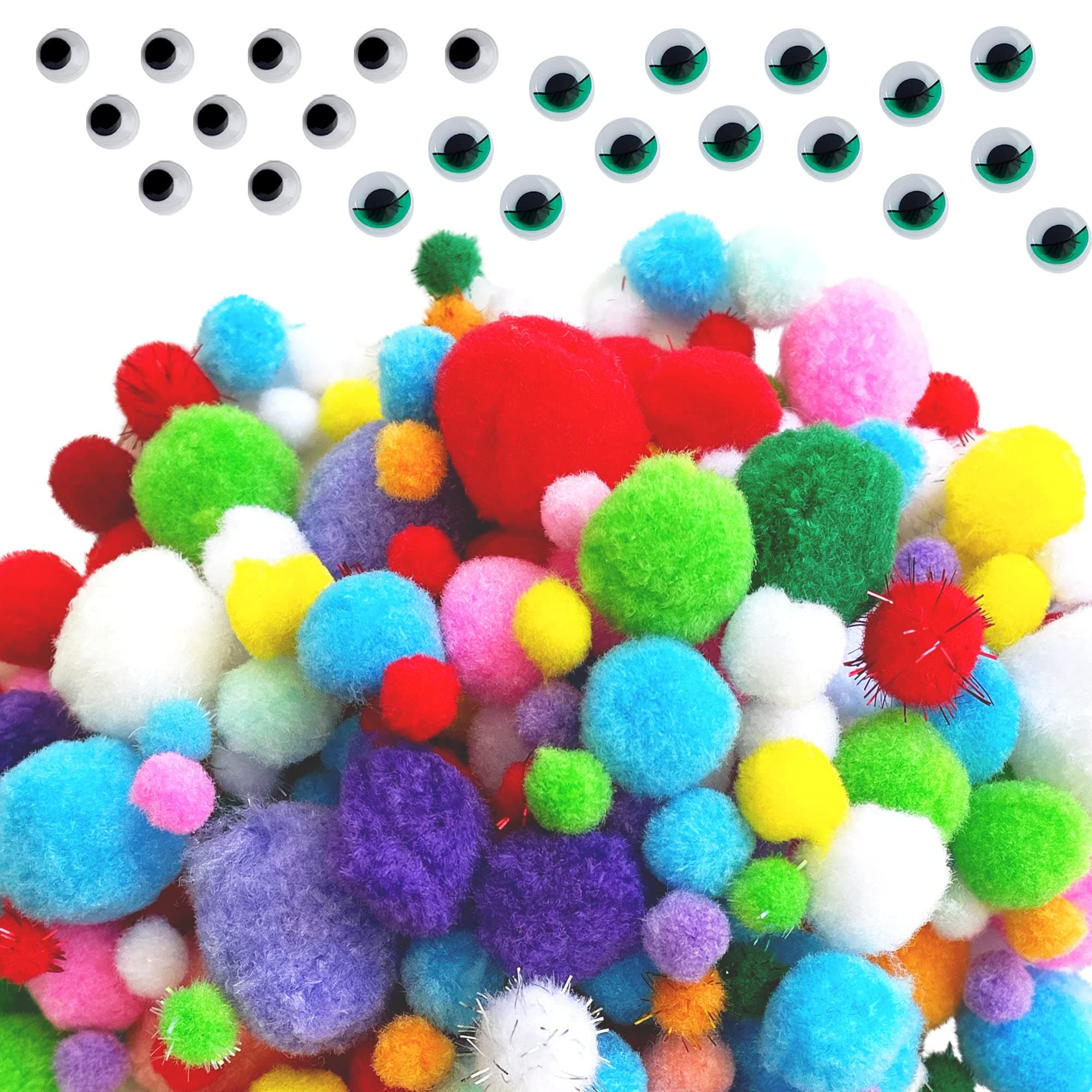 EpiqueOne 2100-Piece Arts & Craft Supplies Set | Includes Colorful Pom Poms, Googly Eyes, Glitter Balls & More | Ideal for Use at Home & School for DIY Art & Craft Projects, Decorations & More