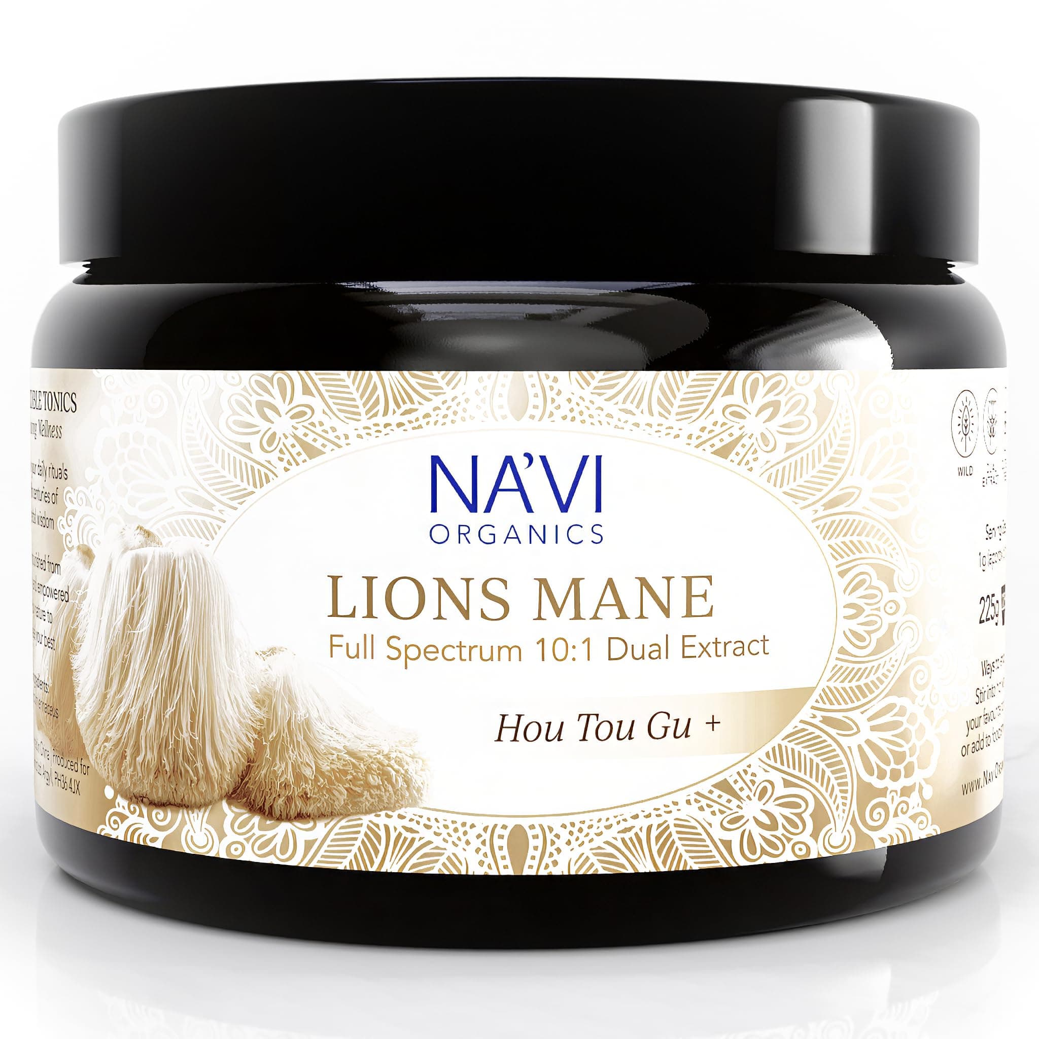 Full Spectrum Lions Mane Mushroom (Dual Extraction) Extract Powder - Wild Cultivated (225g)