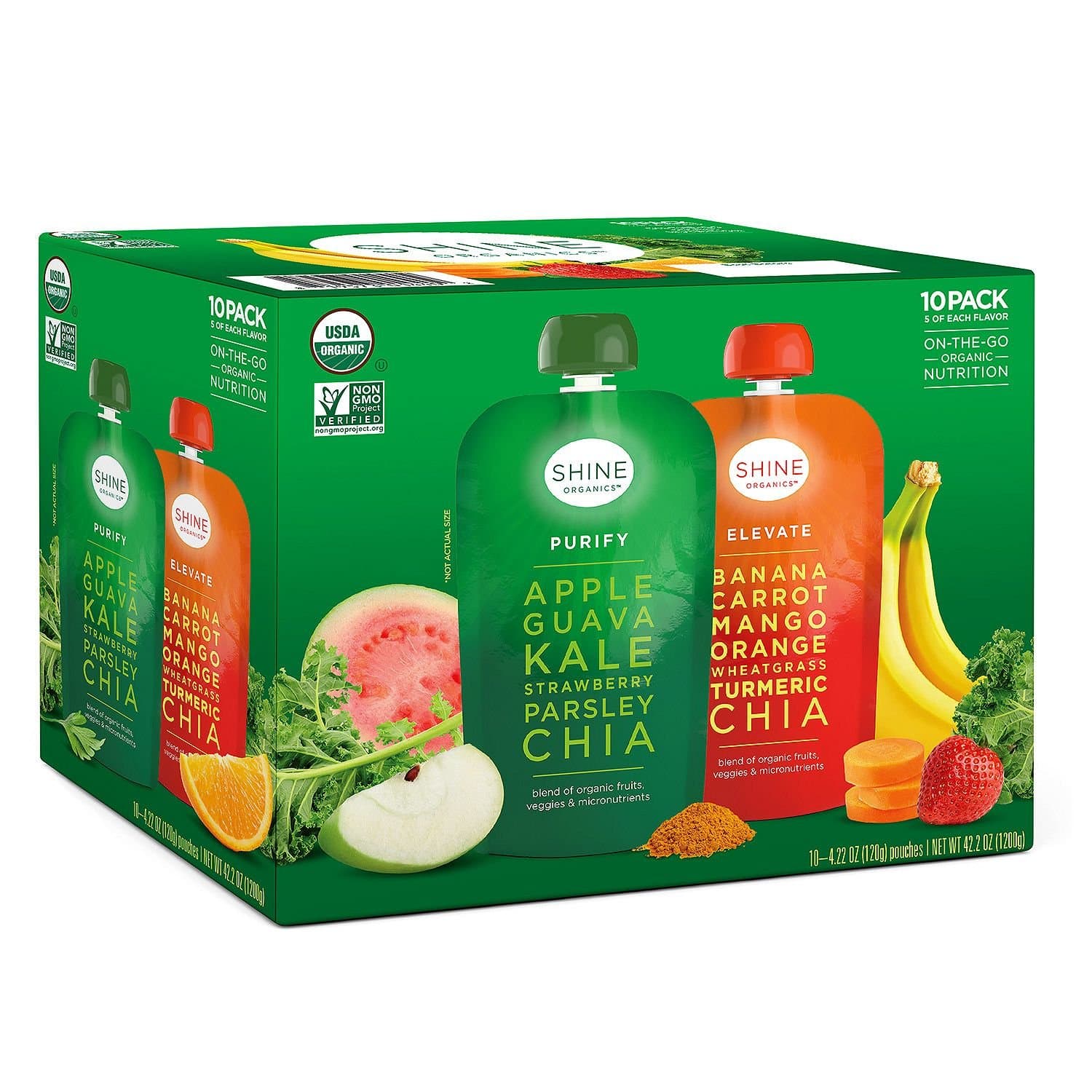 Shine Organics Purify and Elevate Multi-Pack (4.22 oz. ea., 10 ct.) (pack of 2)