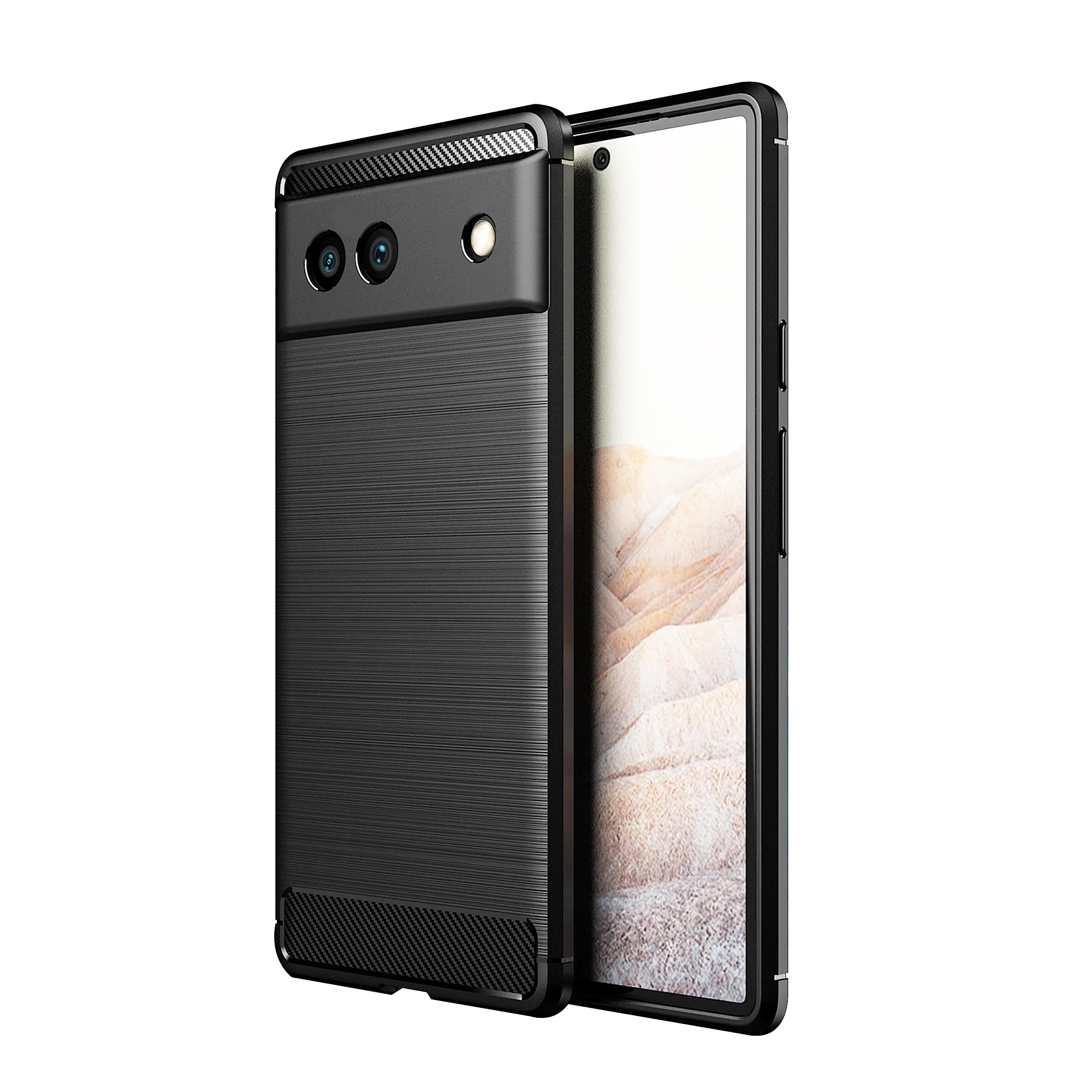 Google Pixel 6A (5G) Rugged Cover | Armor TPU Military Grade Shockproof | Slim-Fit Anti-Slip Back Cover Case (Black)