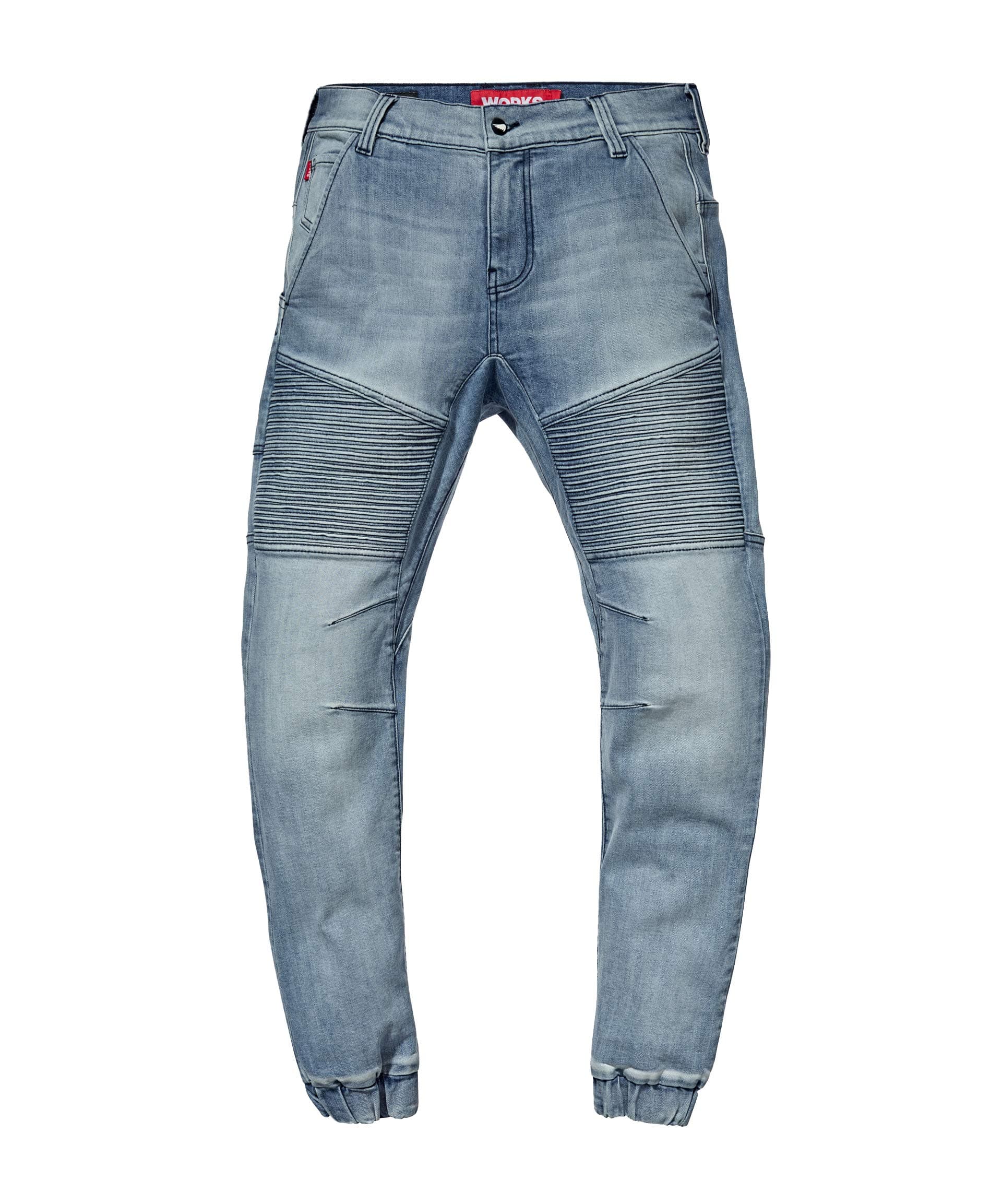 SAINT Works Flight Pants - Premium Denim Work Jeans Made with Dyneema Fiber - The World's Strongest Denim (Bleached, 34)